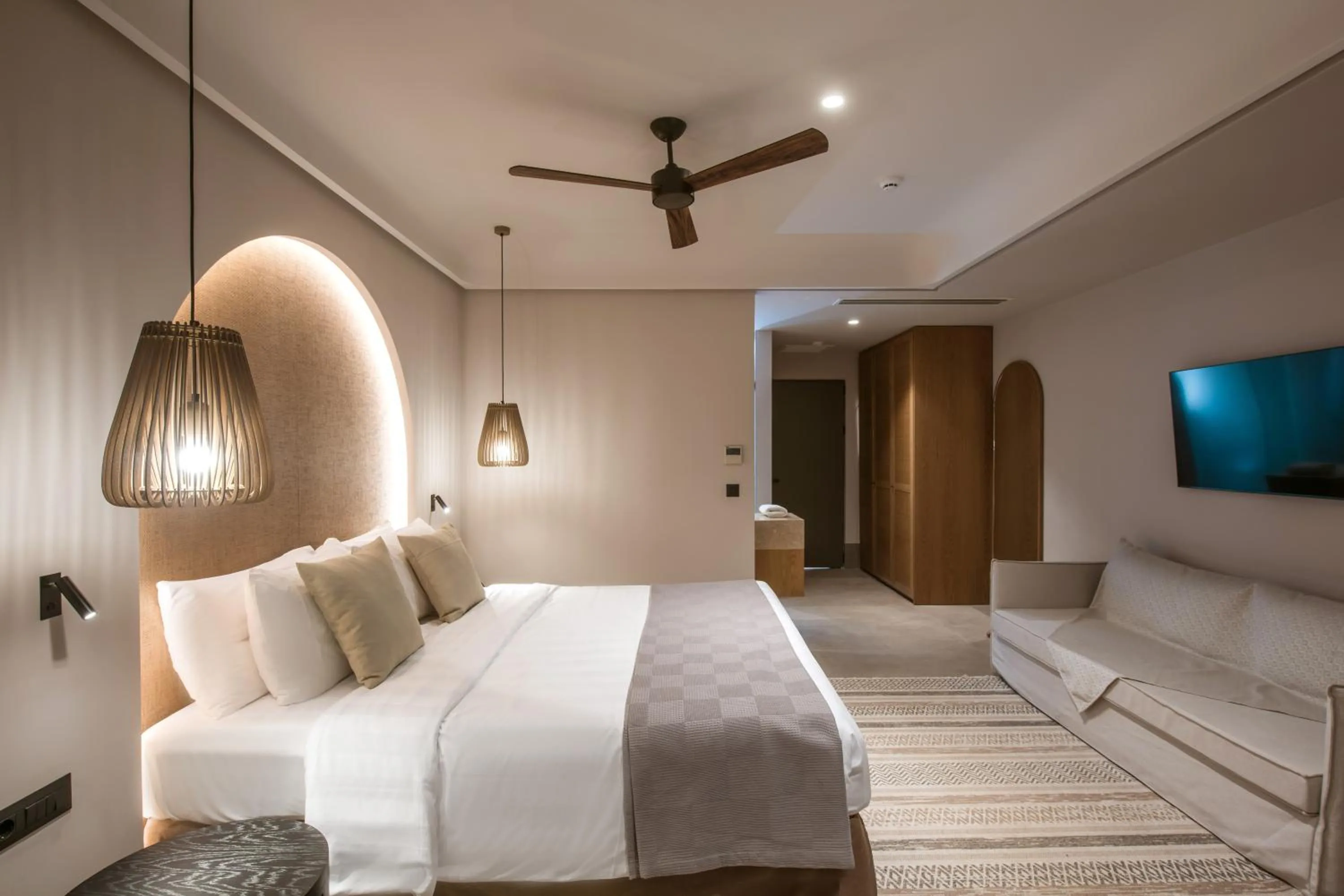 Bedroom, Bed in Paralos Venus Suites Adults Only