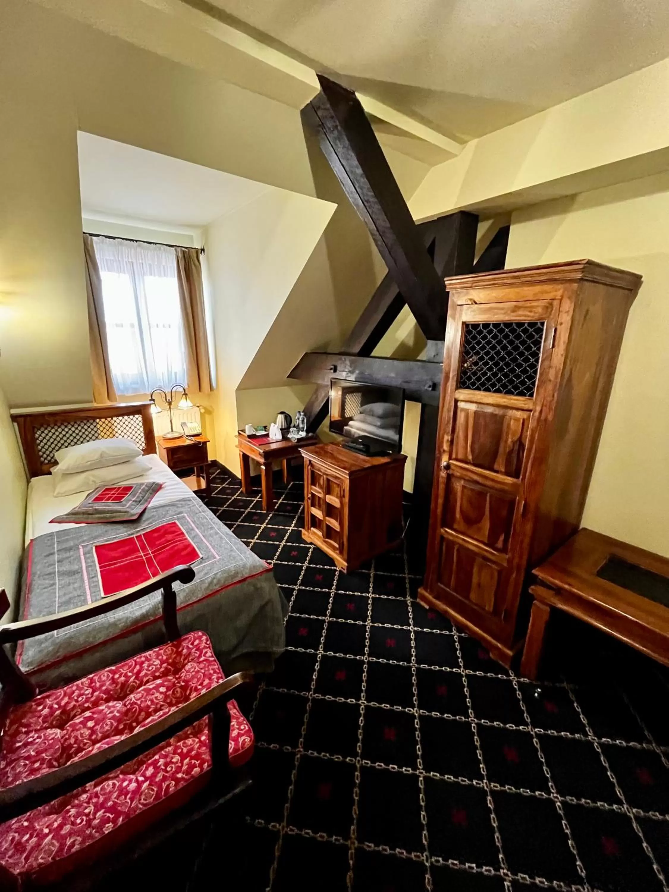 Bed in Hotel Zamek Ryn