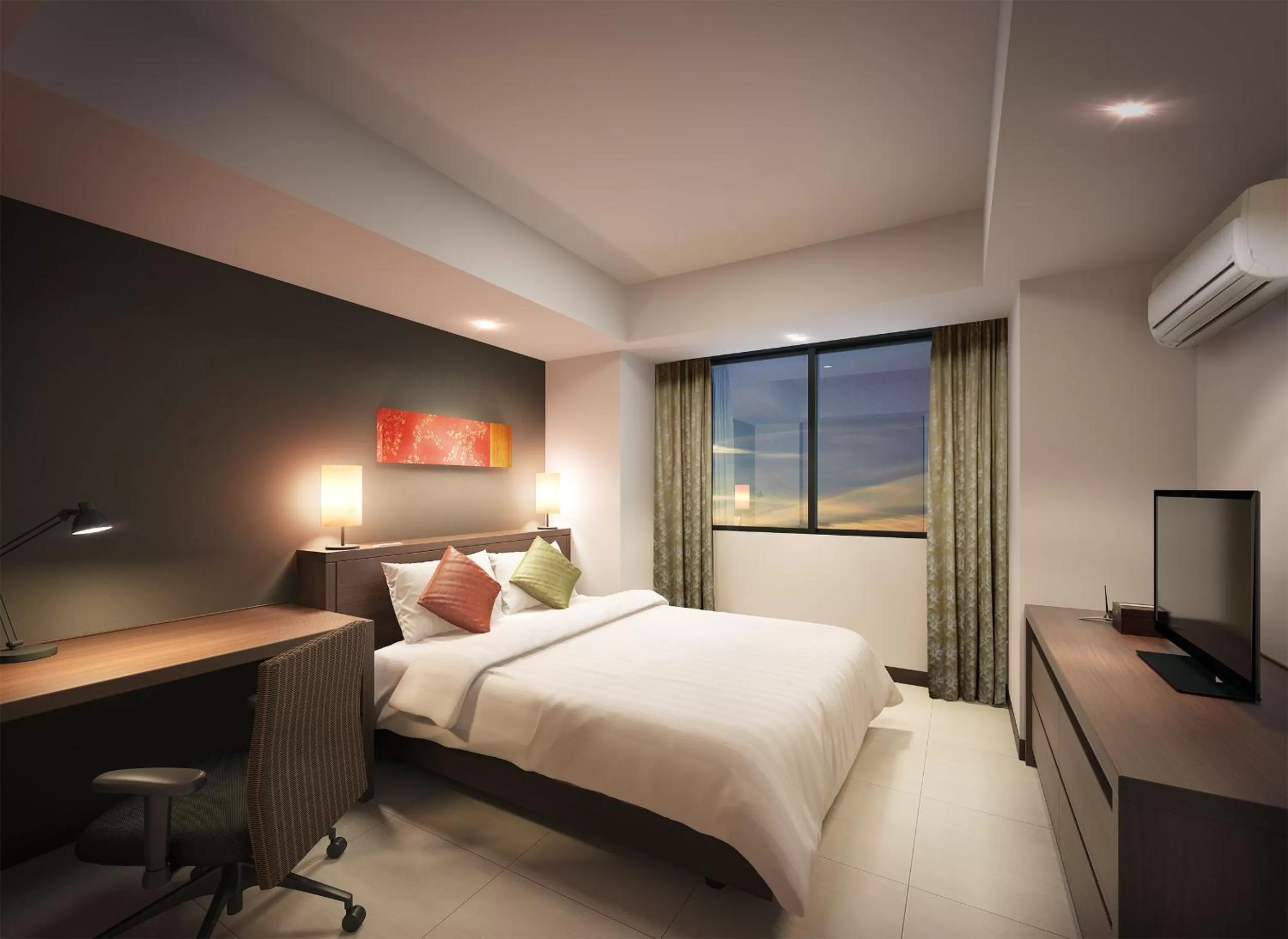 Photo of the whole room, Bed in Axia South Cikarang Service Apartment