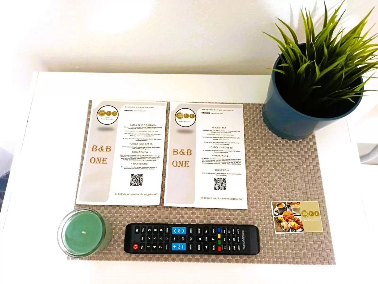 Logo/Certificate/Sign in B&B ONE