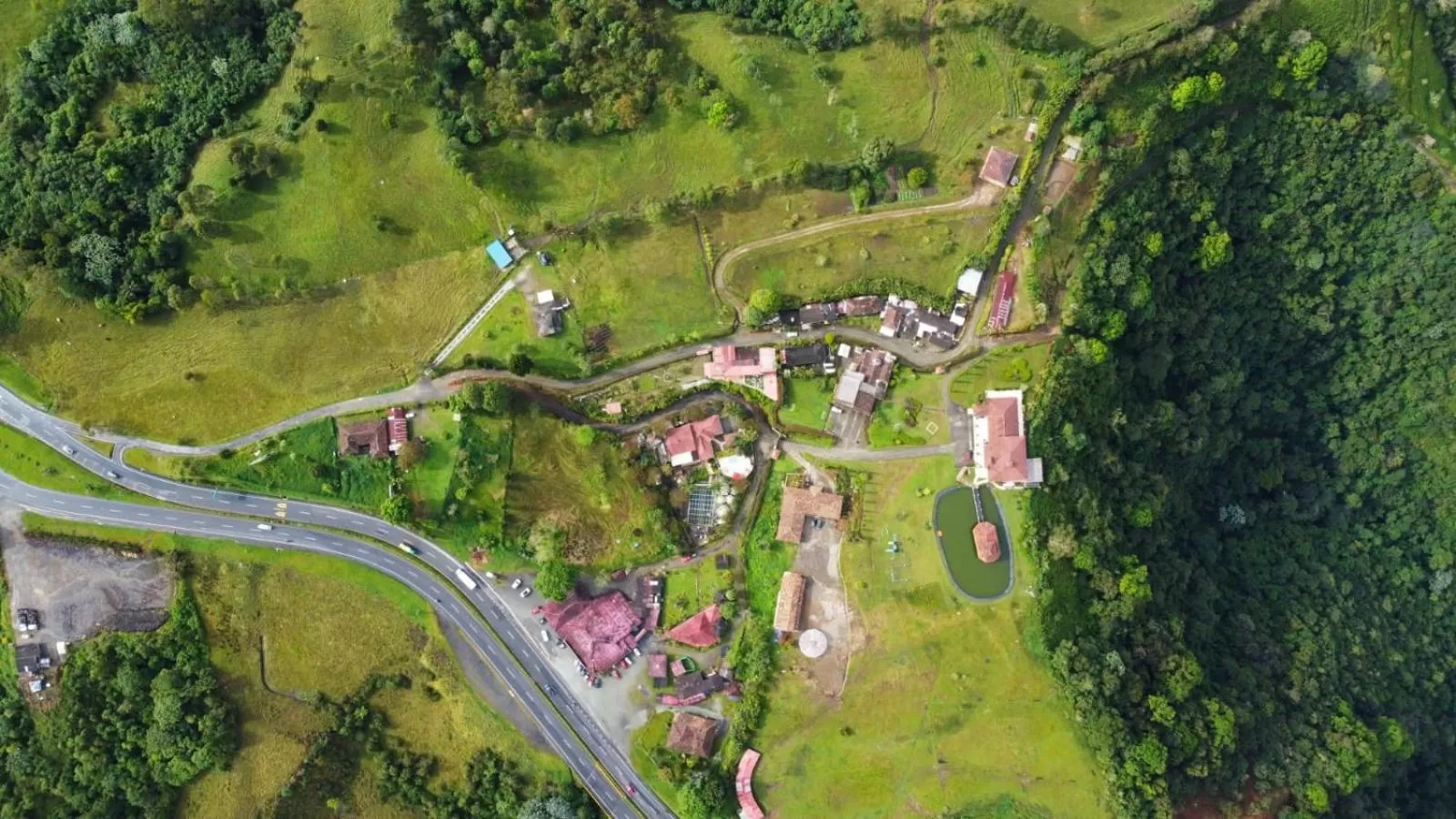 Property building, Bird's-eye View in Finca Campestre La Adelita B&B