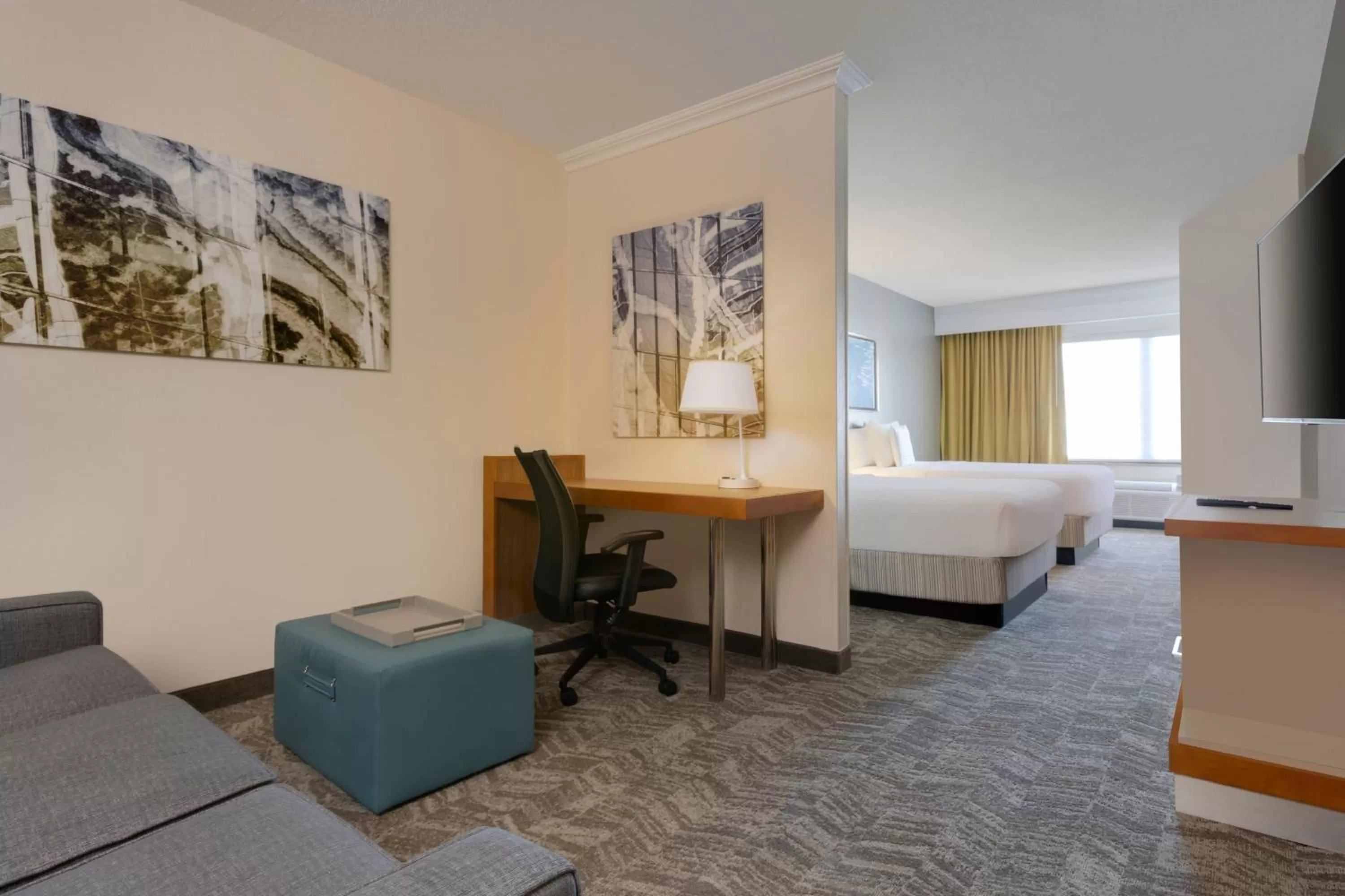 Photo of the whole room, Bed in SpringHill Suites by Marriott Newark International Airport