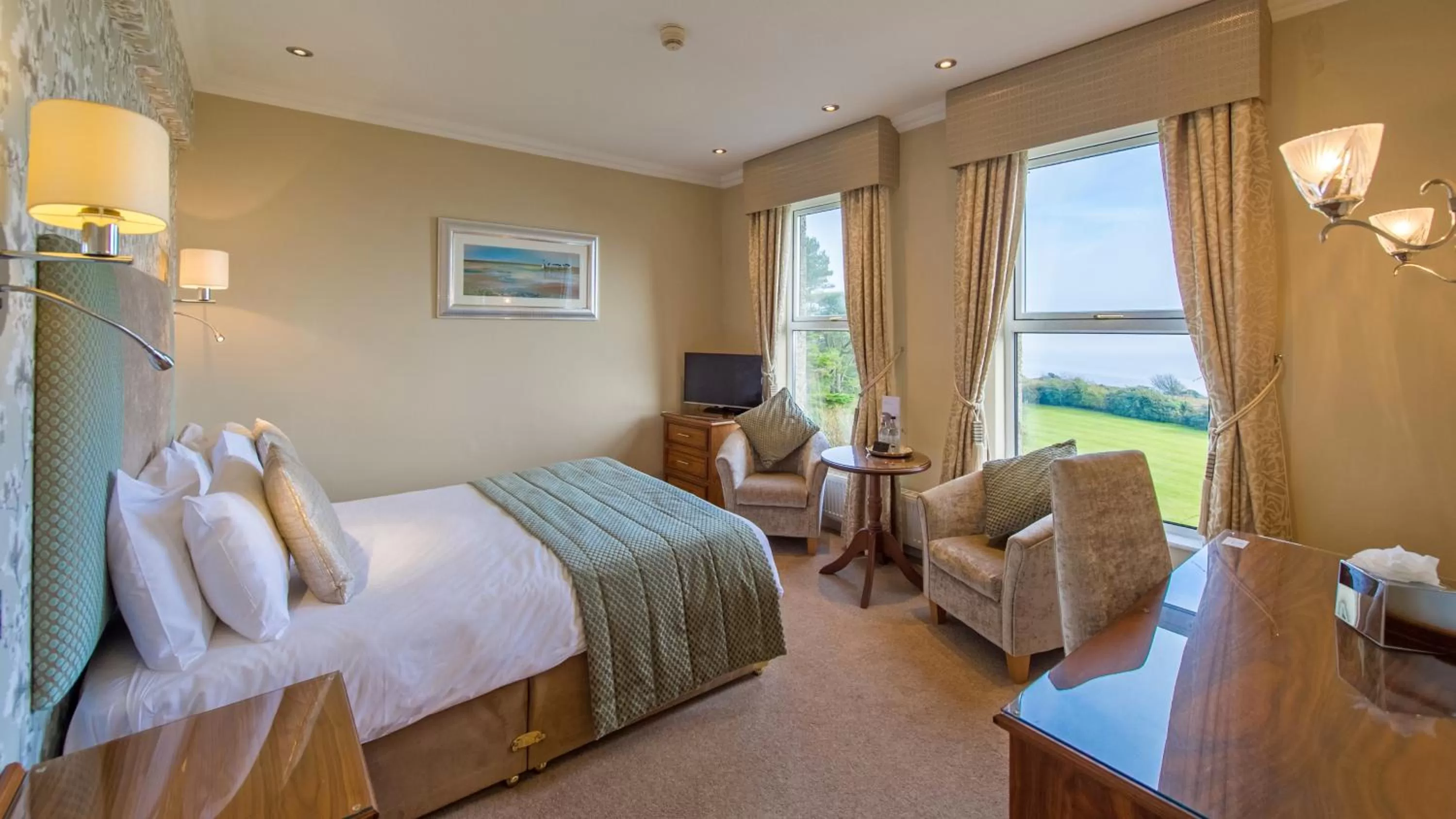 Photo of the whole room, Bed in The Carlyon Bay Hotel and Spa