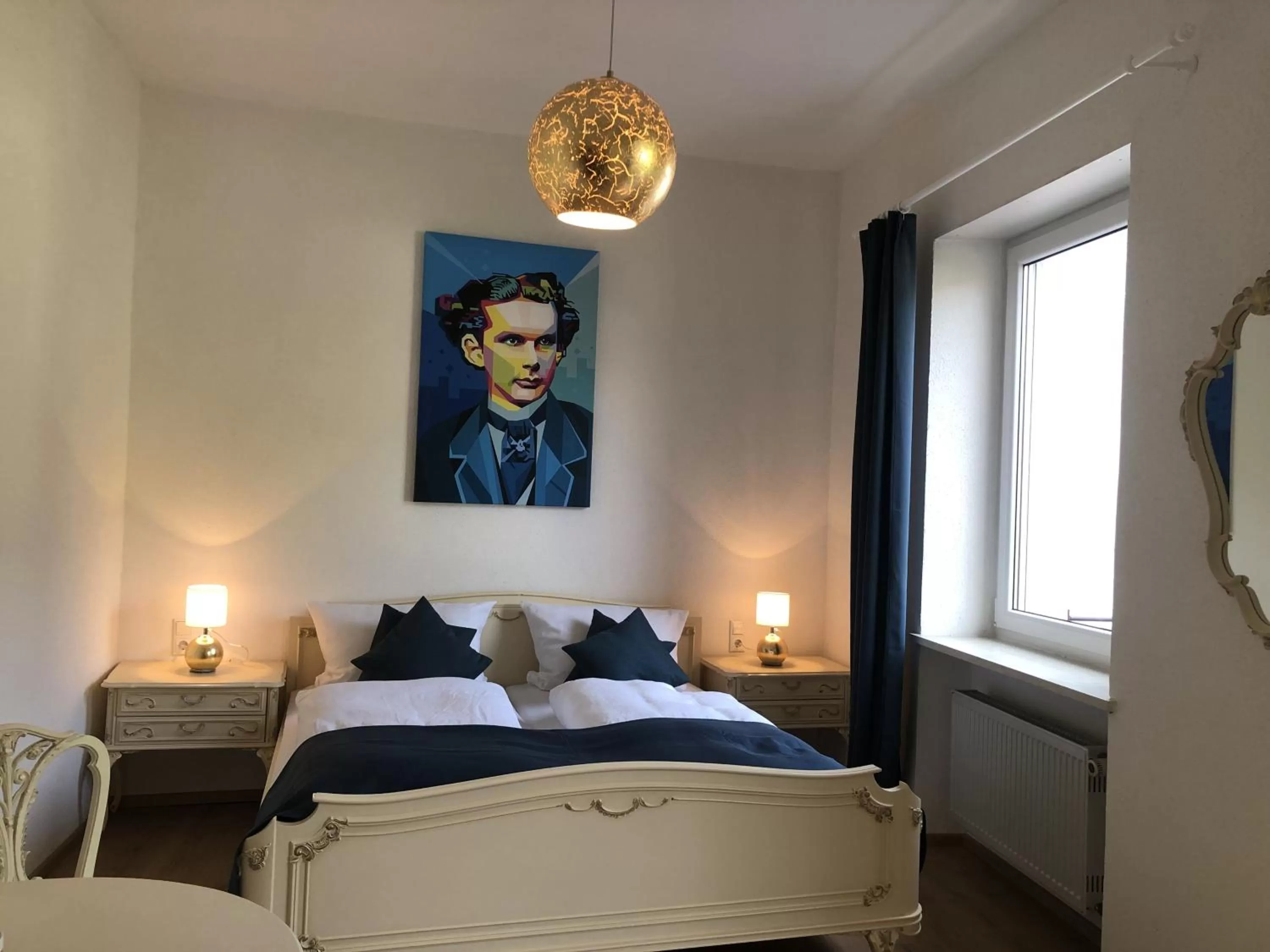 Bed in Pension und Ferienwohnung Frech