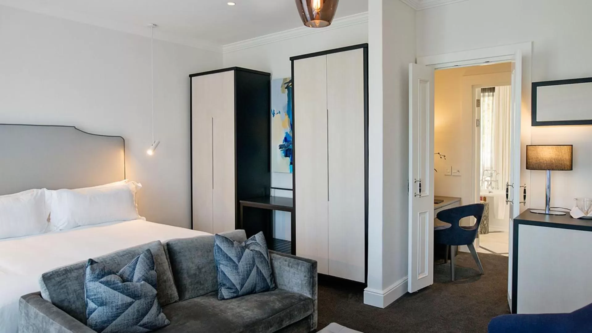 Bed in The Manor House at the Queen Victoria Hotel by NEWMARK