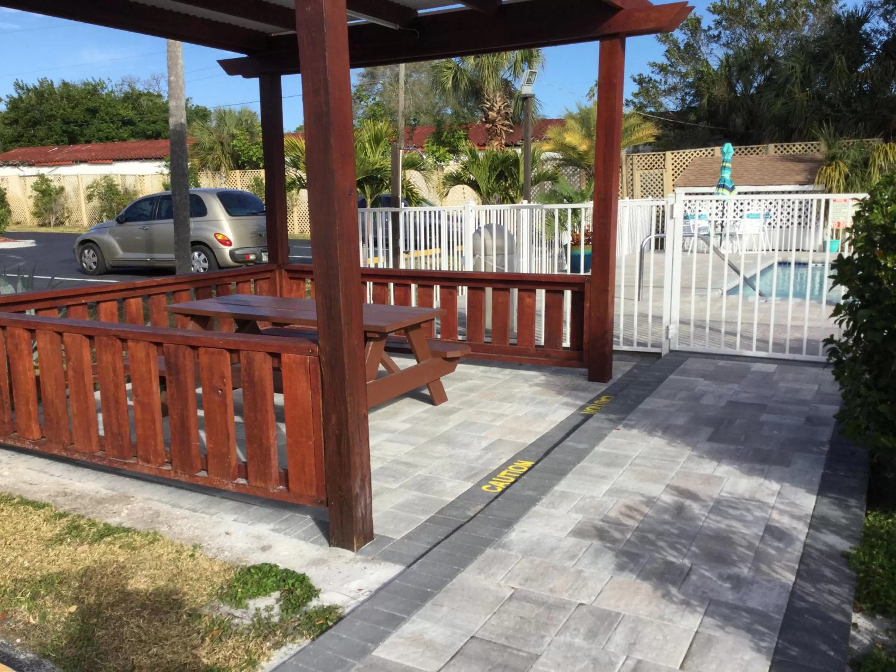 Patio in Super 8 by Wyndham Sarasota Near Siesta Key