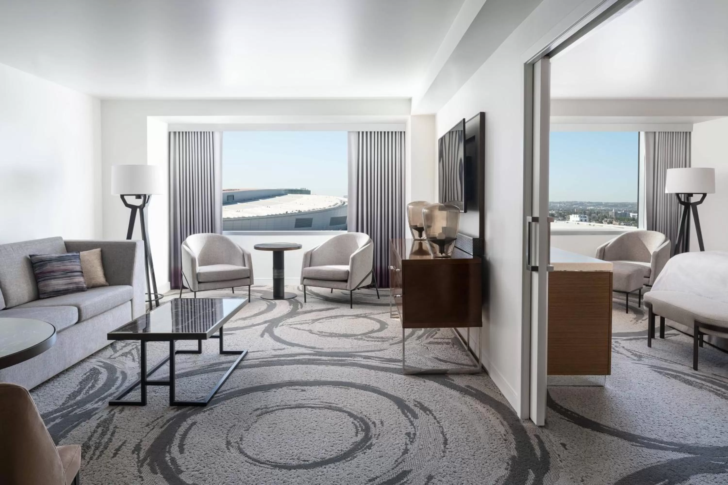 Living room in JW Marriott Los Angeles L.A. LIVE