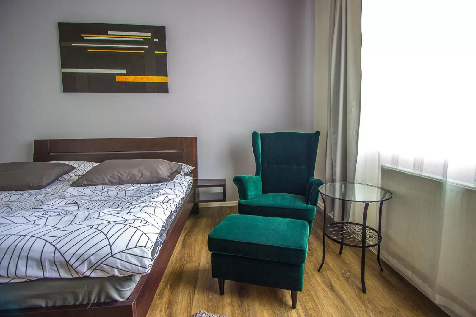 Living room, Bed in HOTEL 63