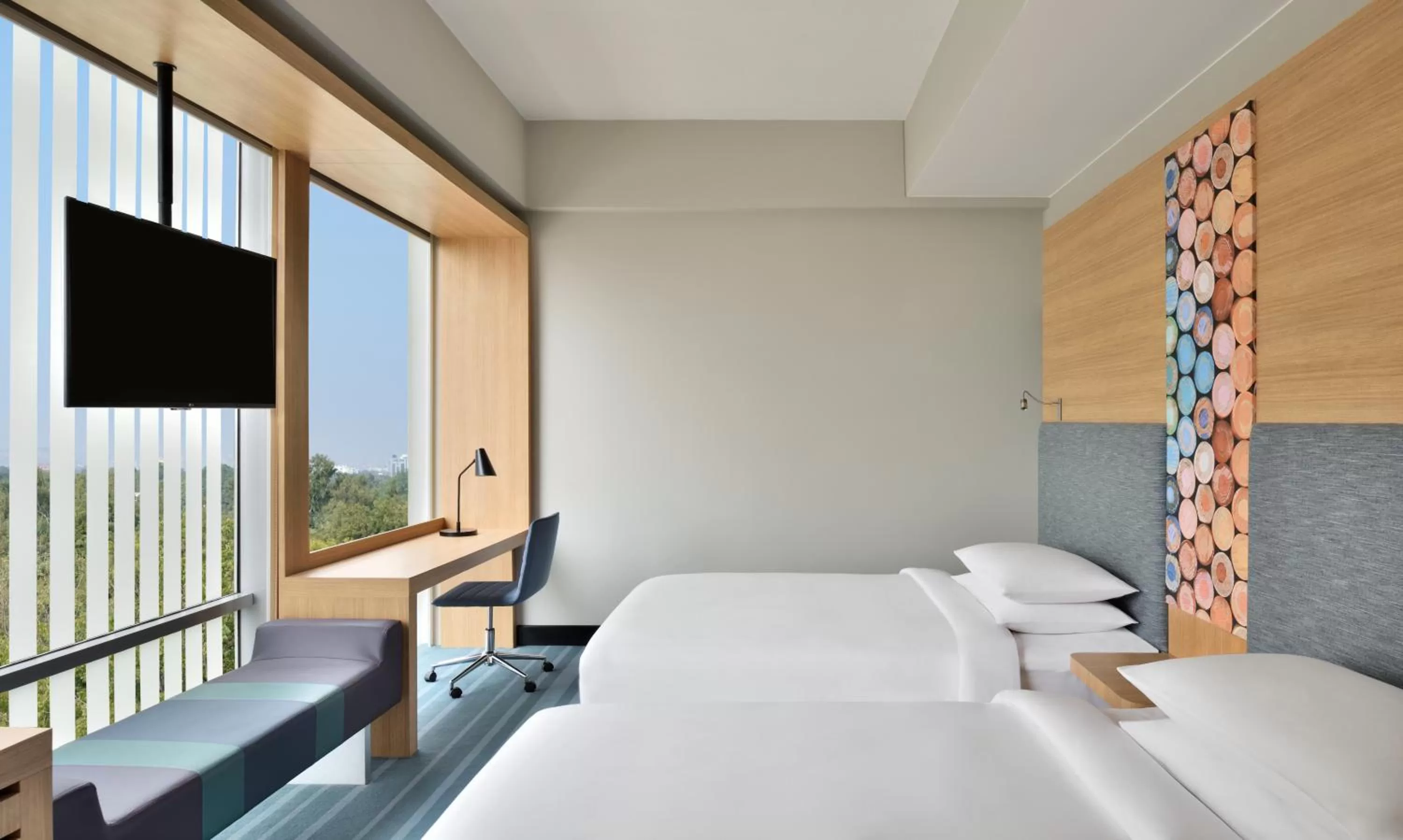 Bed in Aloft New Delhi Aerocity