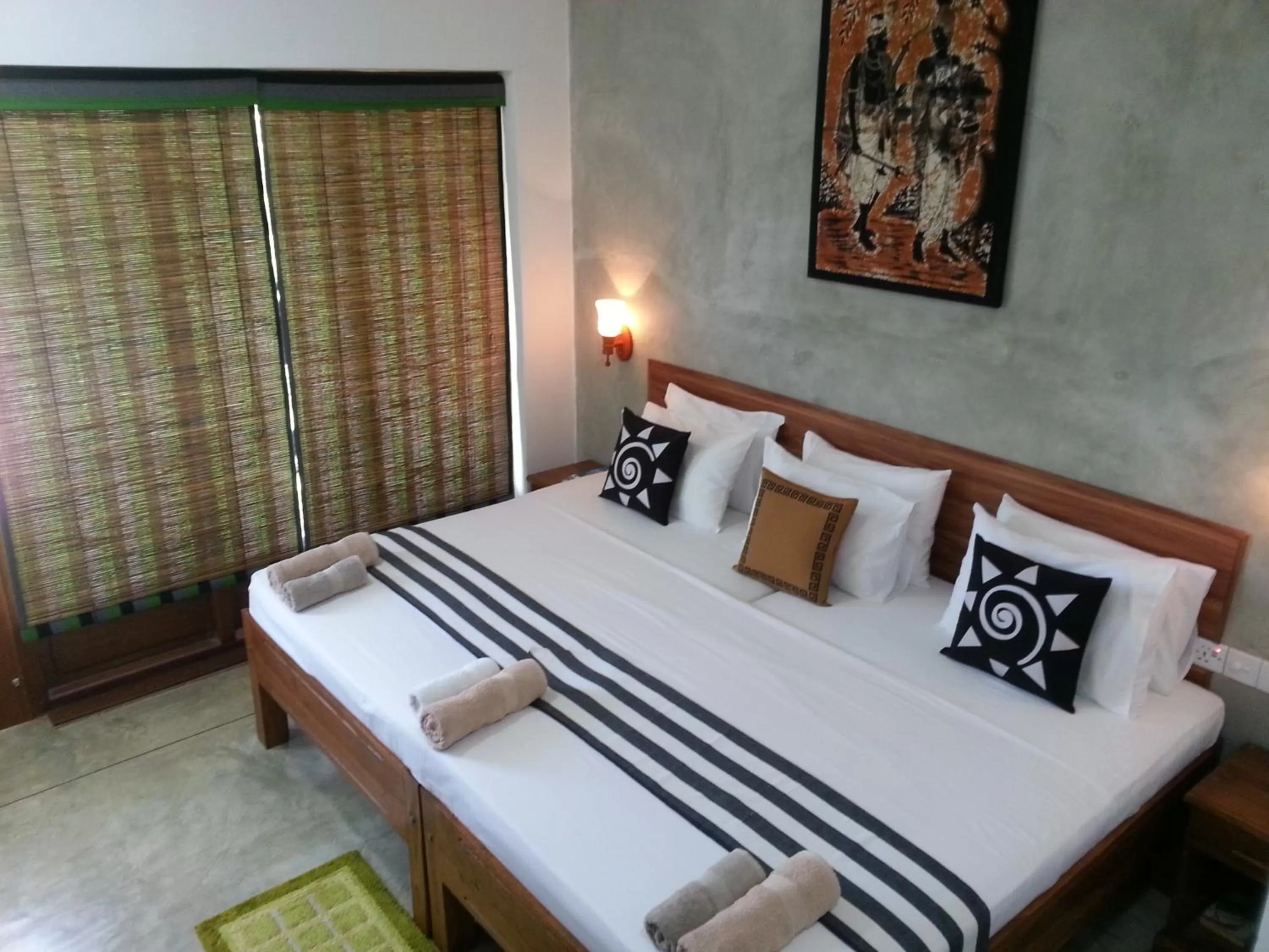 Bed in Green Wood Villa Negombo