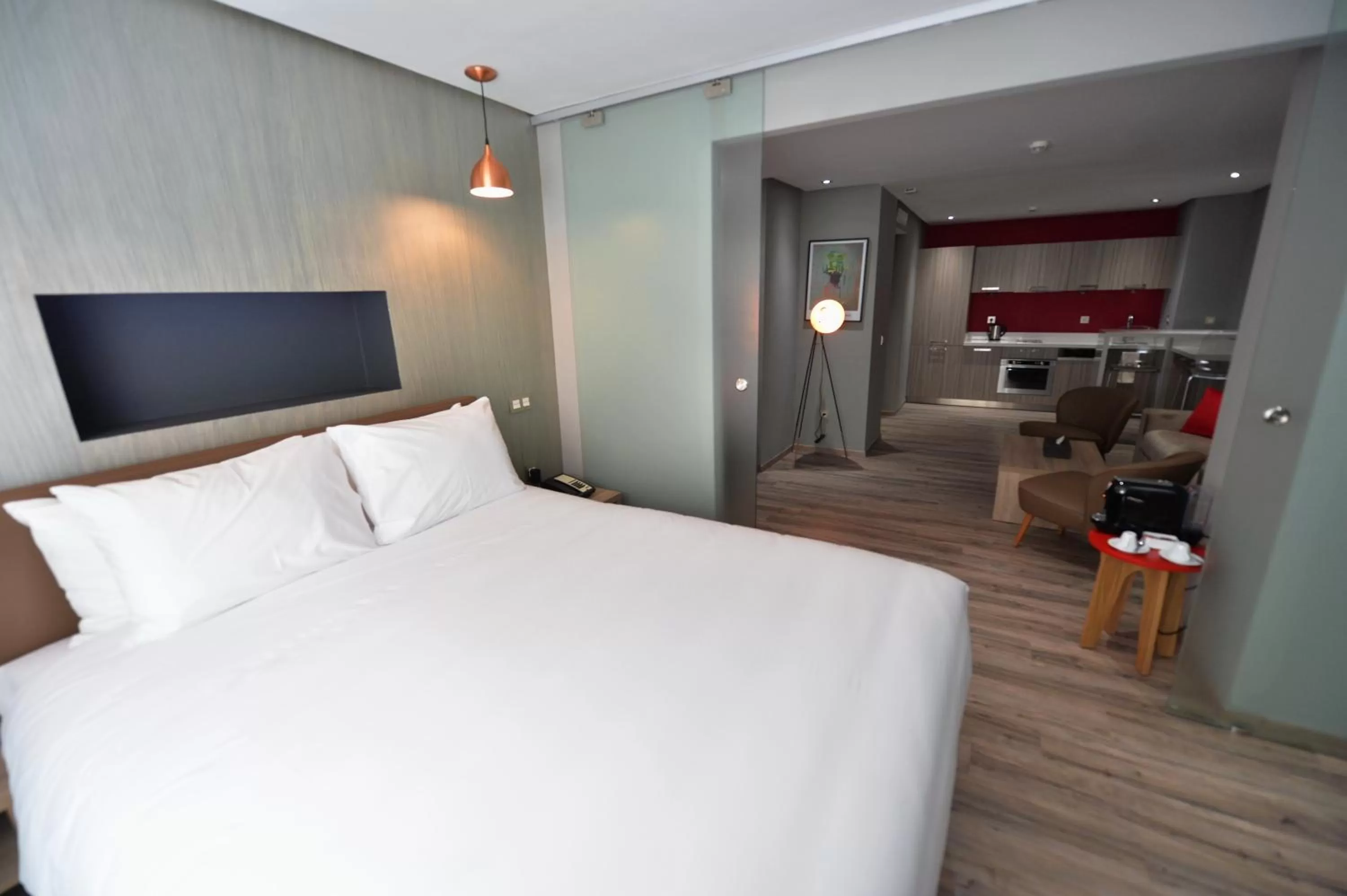 Bed in Le 22 Appart'Hotel