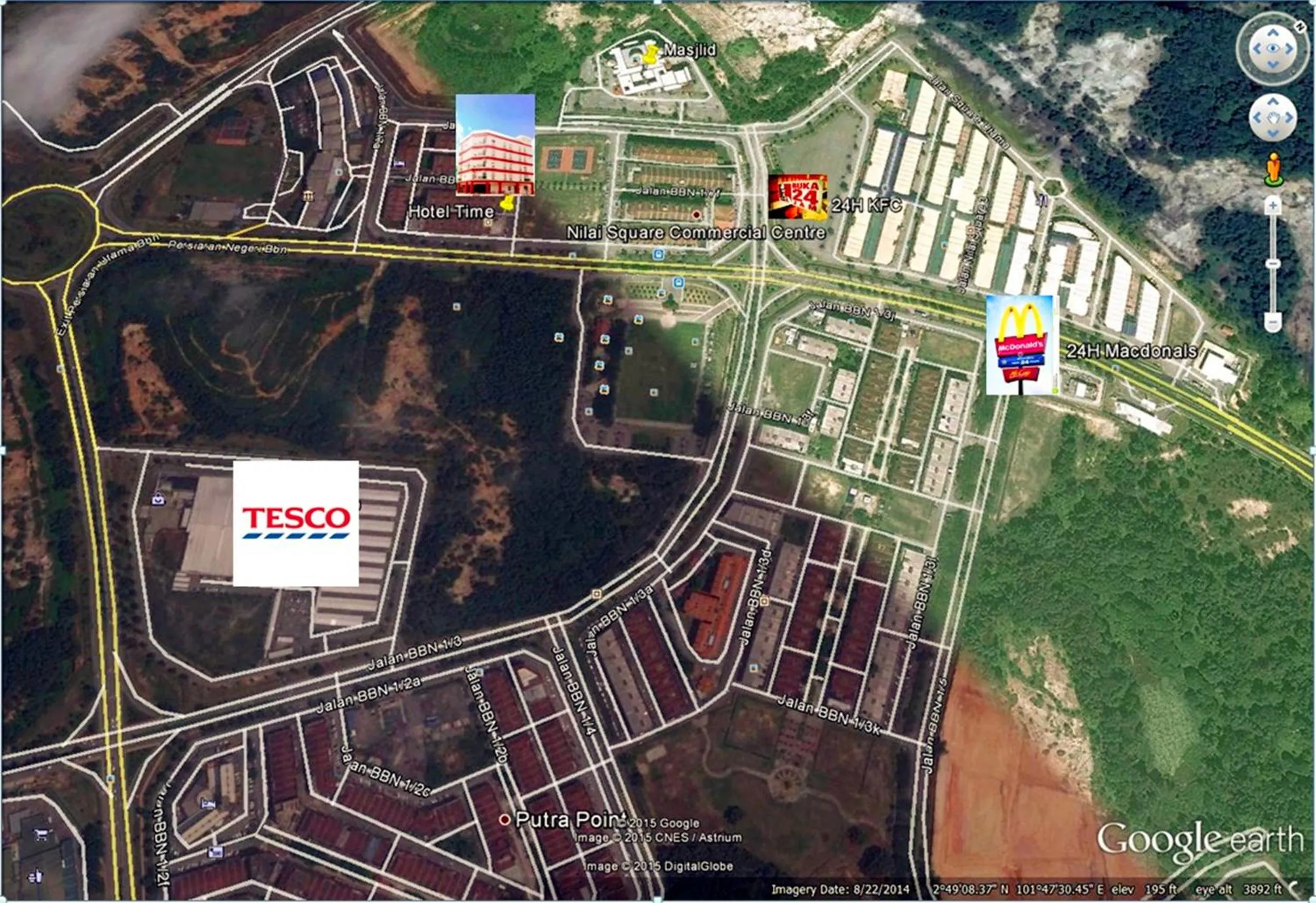 Bird's eye view in Hotel Time Boutique Nilai