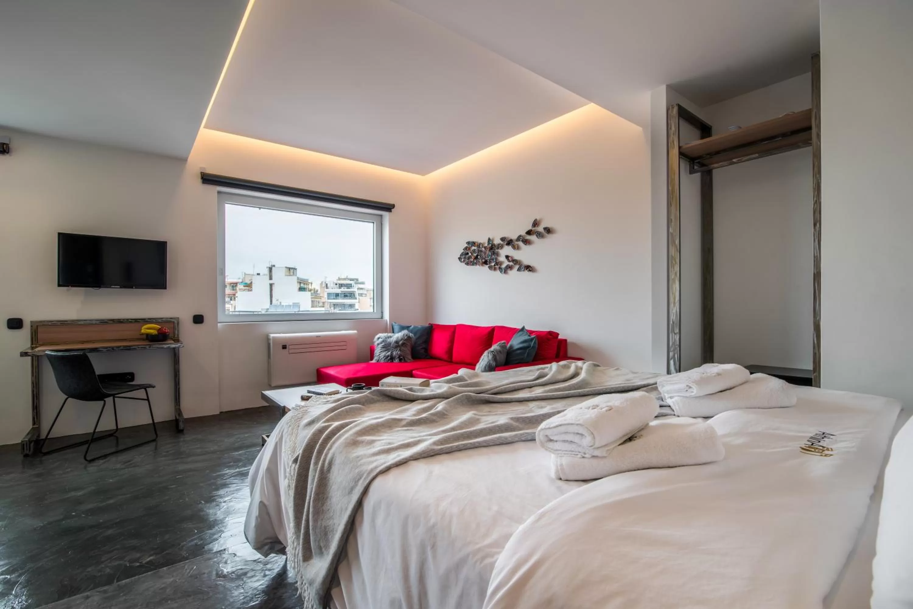 Bed in AthinA STREETAPARTMENTS