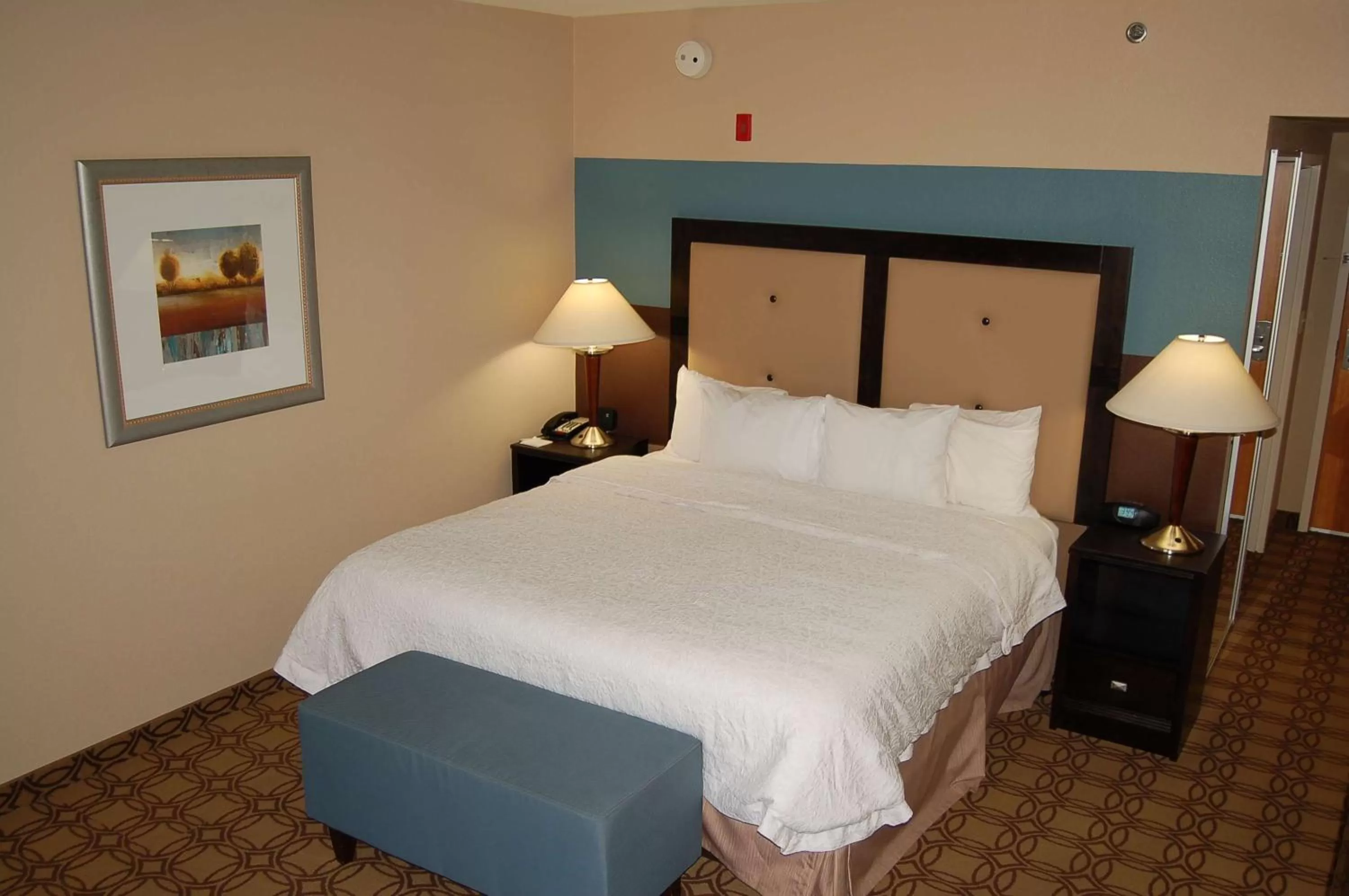 Bed in Hampton Inn & Suites Charlotte-Airport
