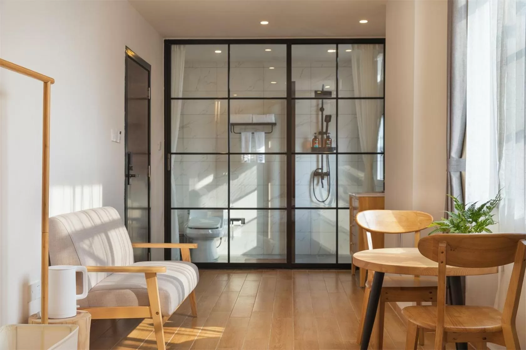 Bathroom, Seating Area in Wander Hostel