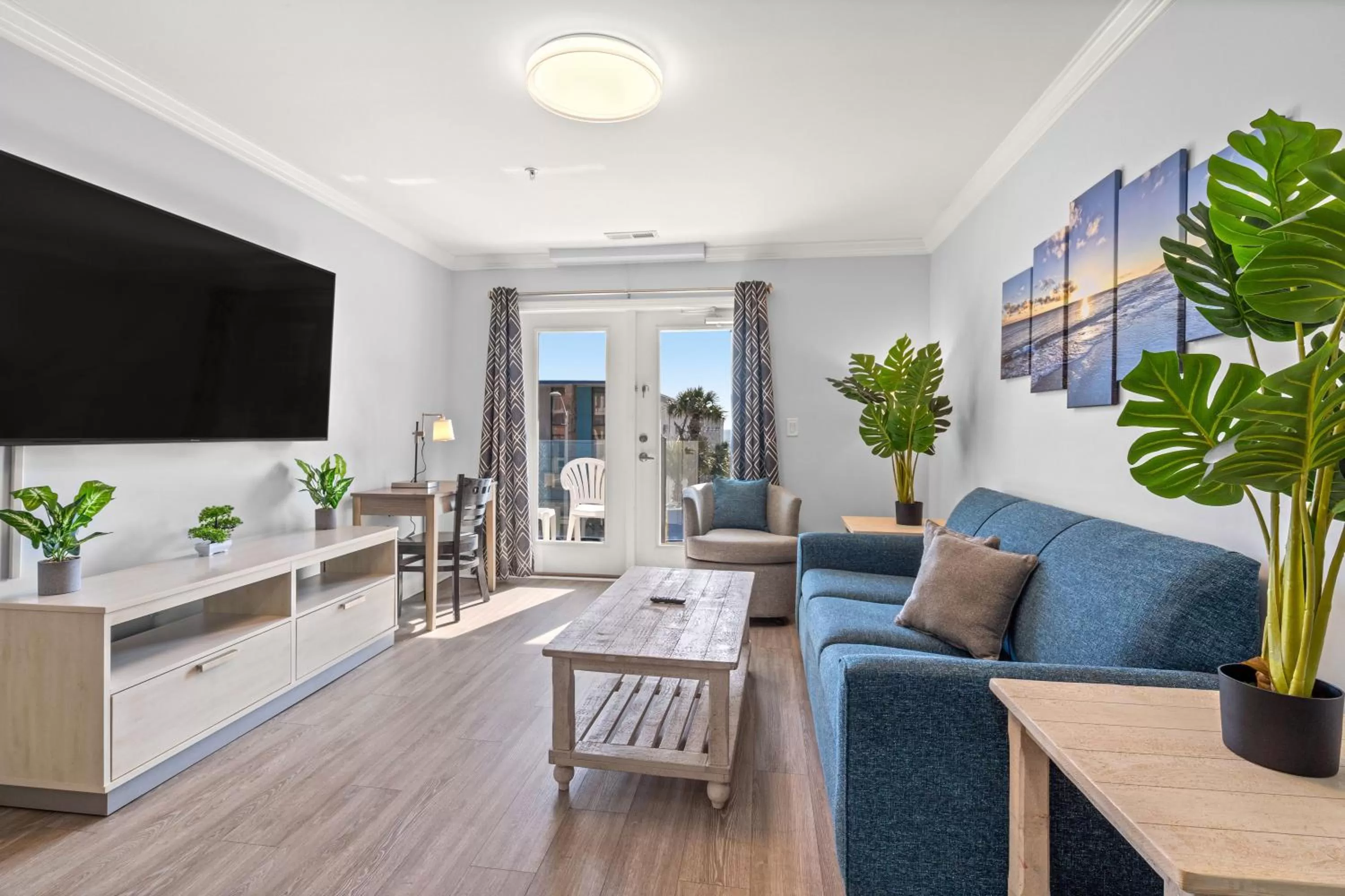 Living room in Ocean Escape Condos