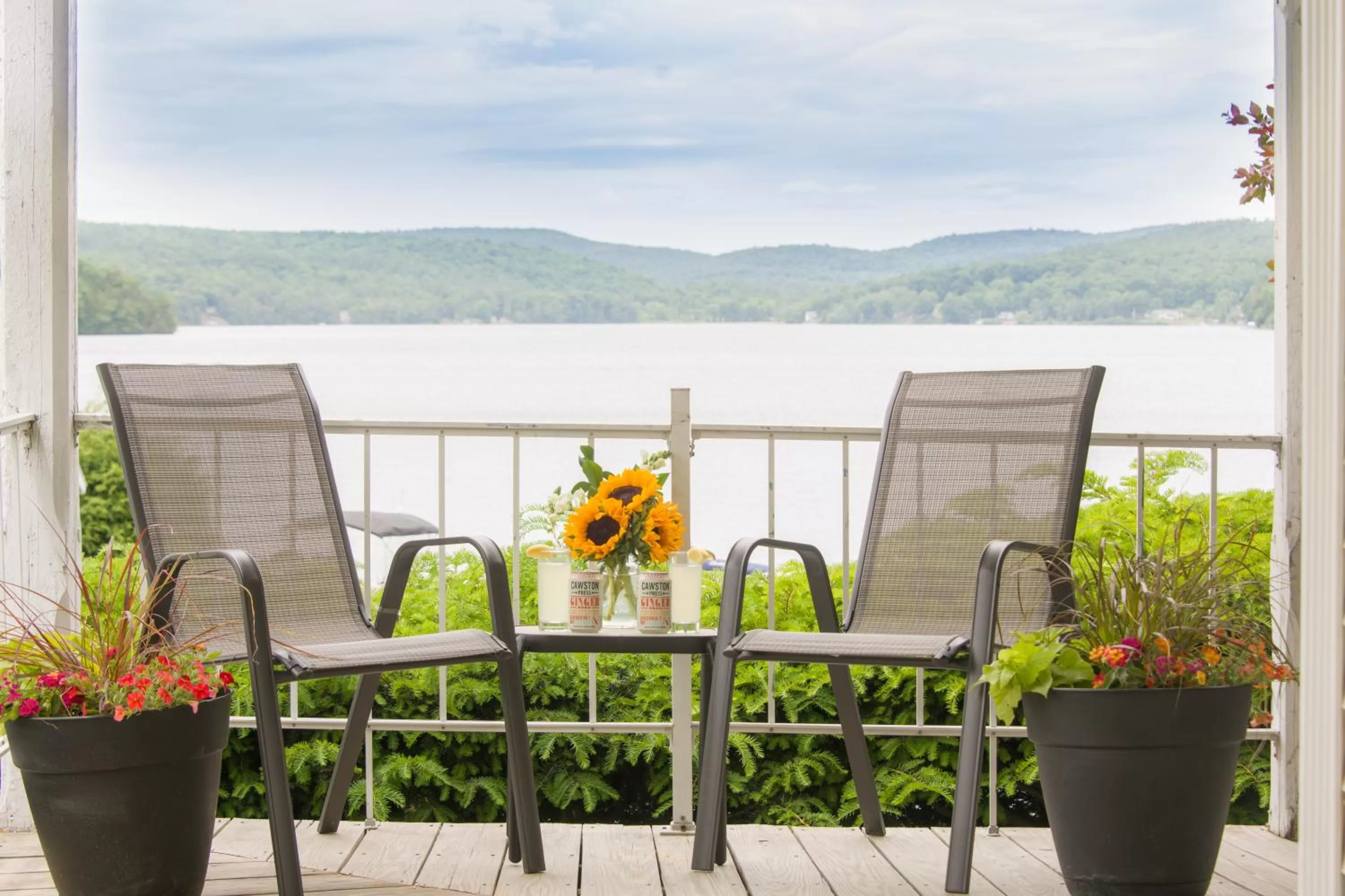 Patio in Lake Bomoseen Lodge