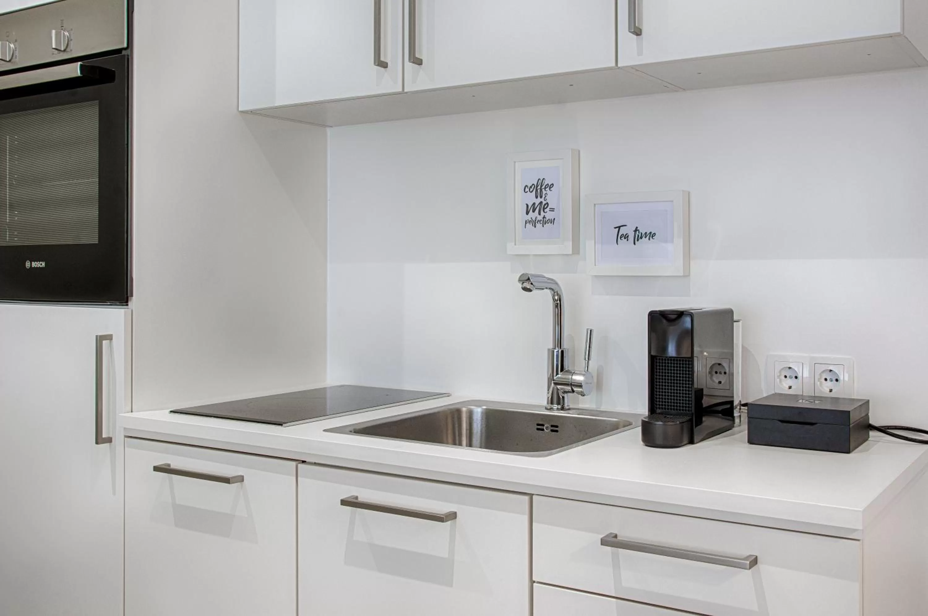 Kitchen/Kitchenette in Business Hotel Maier - kontaktloser Check-in