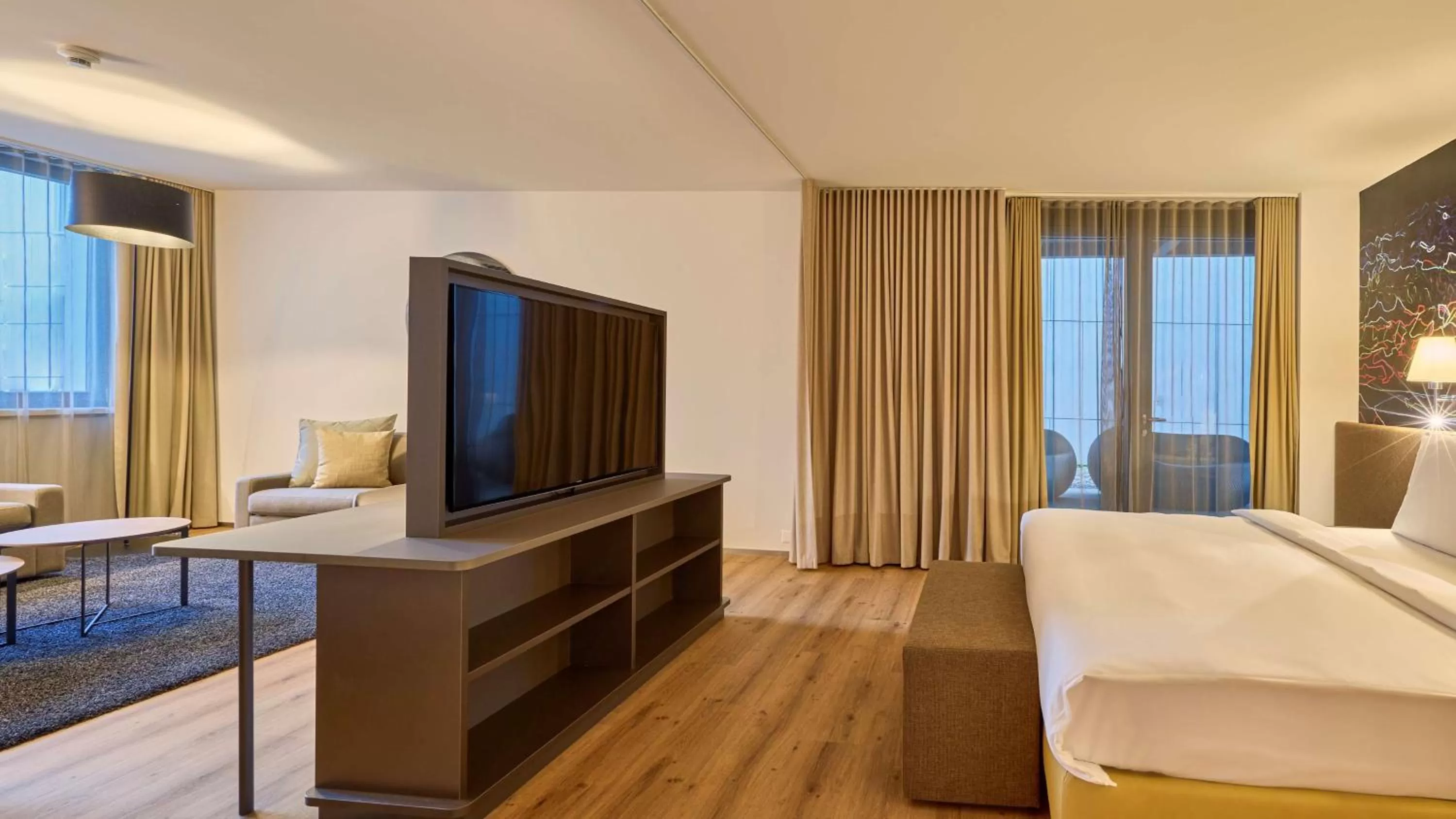 Photo of the whole room, Bed in Radisson Blu Hotel, Lucerne