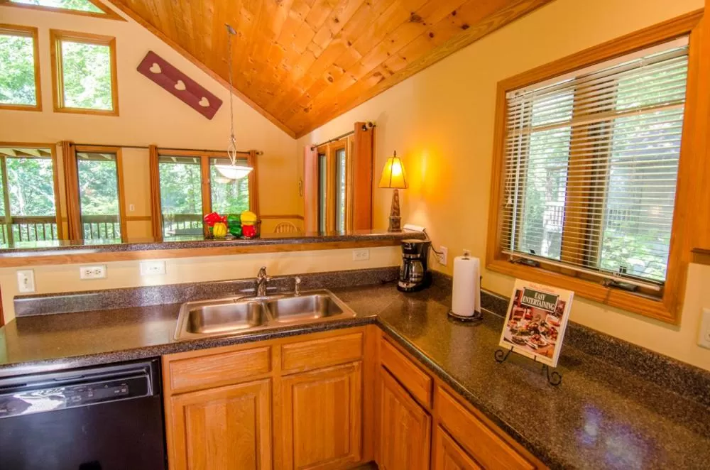 Kitchen or kitchenette in Asheville Cabins of Willow Winds