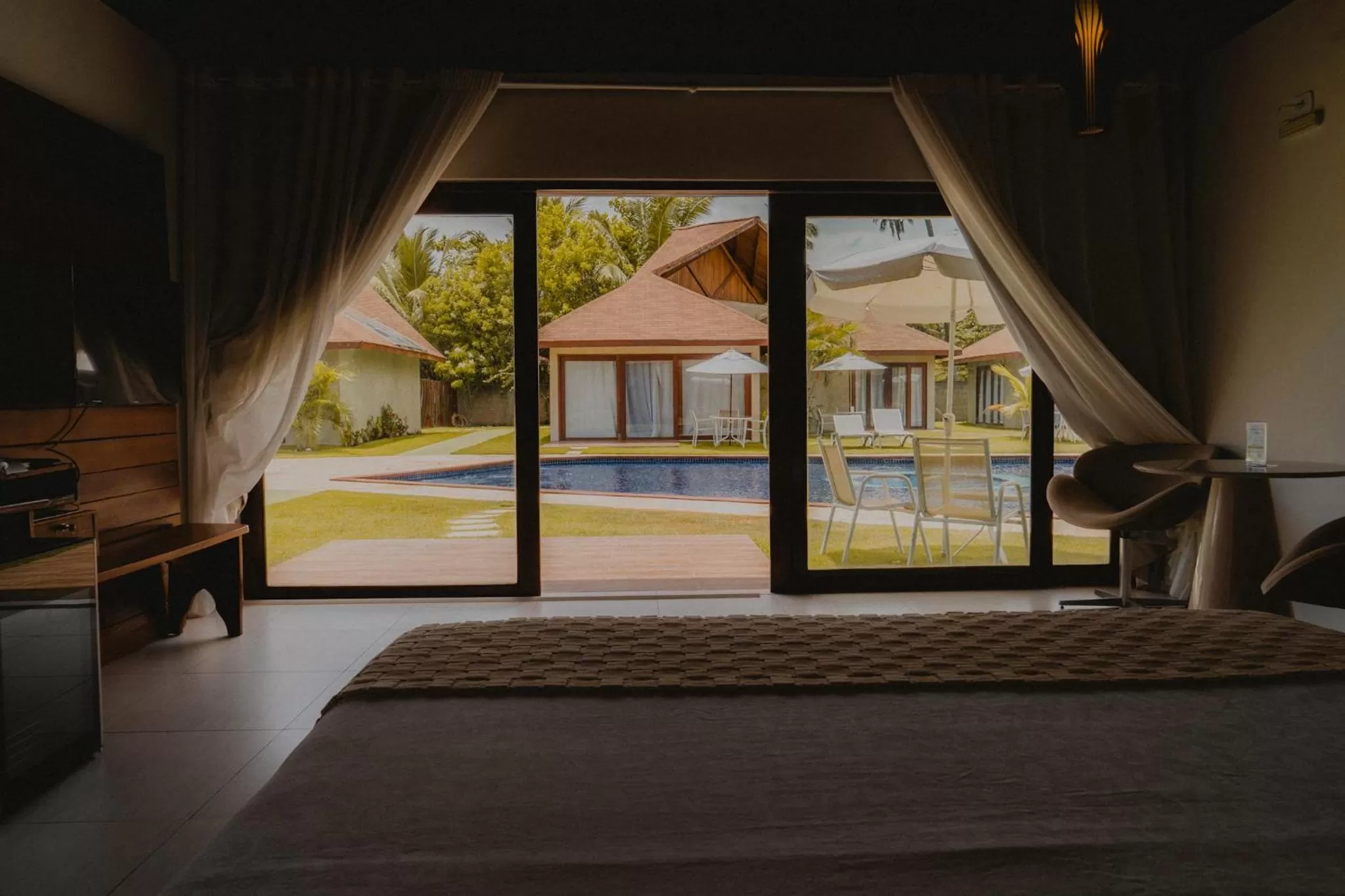 Bed in Pousada Rangai