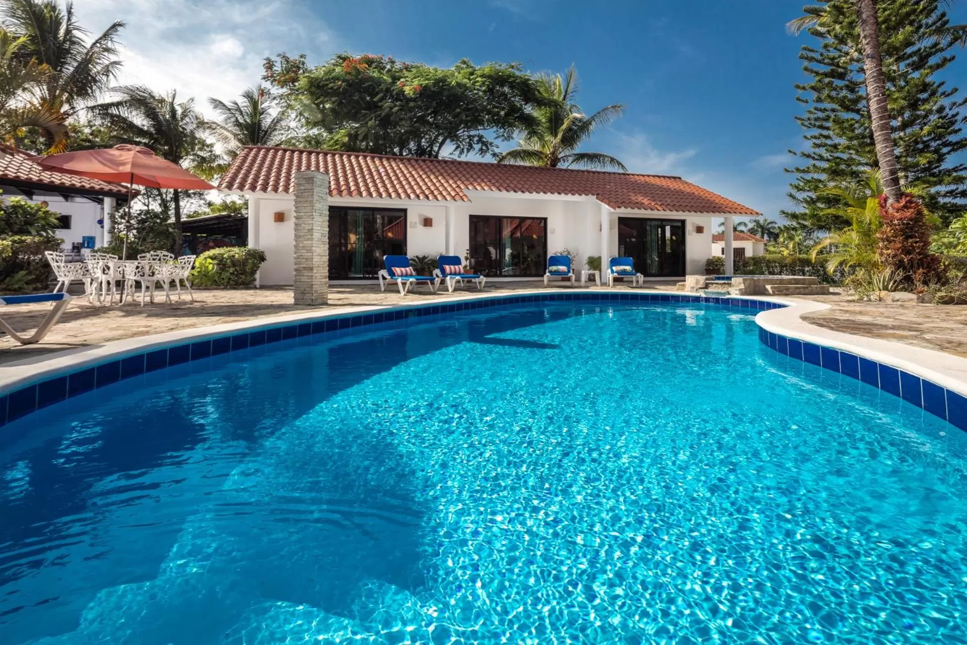 Pool view in Garden By The Sea