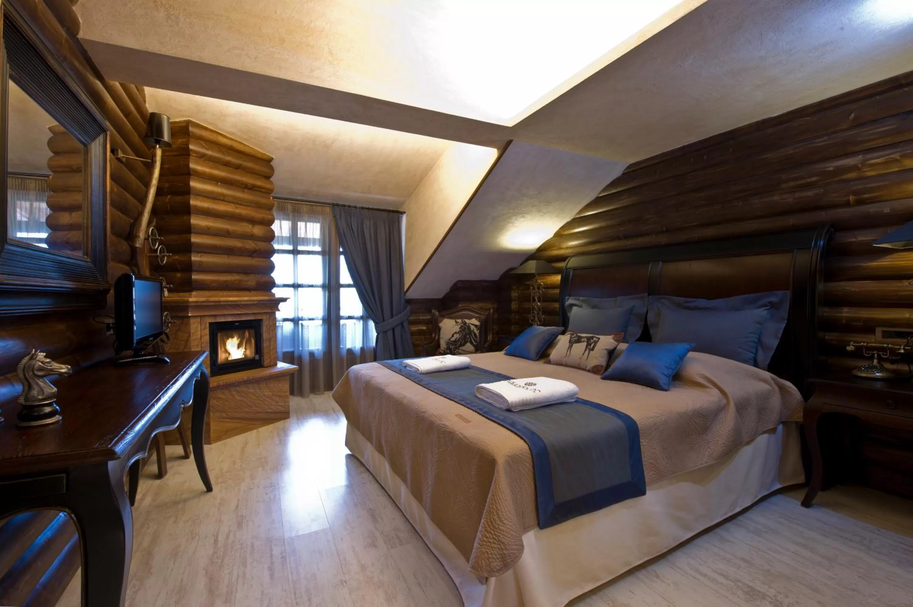 Bed in AROMA DRYOS SPA & ECO Hotel