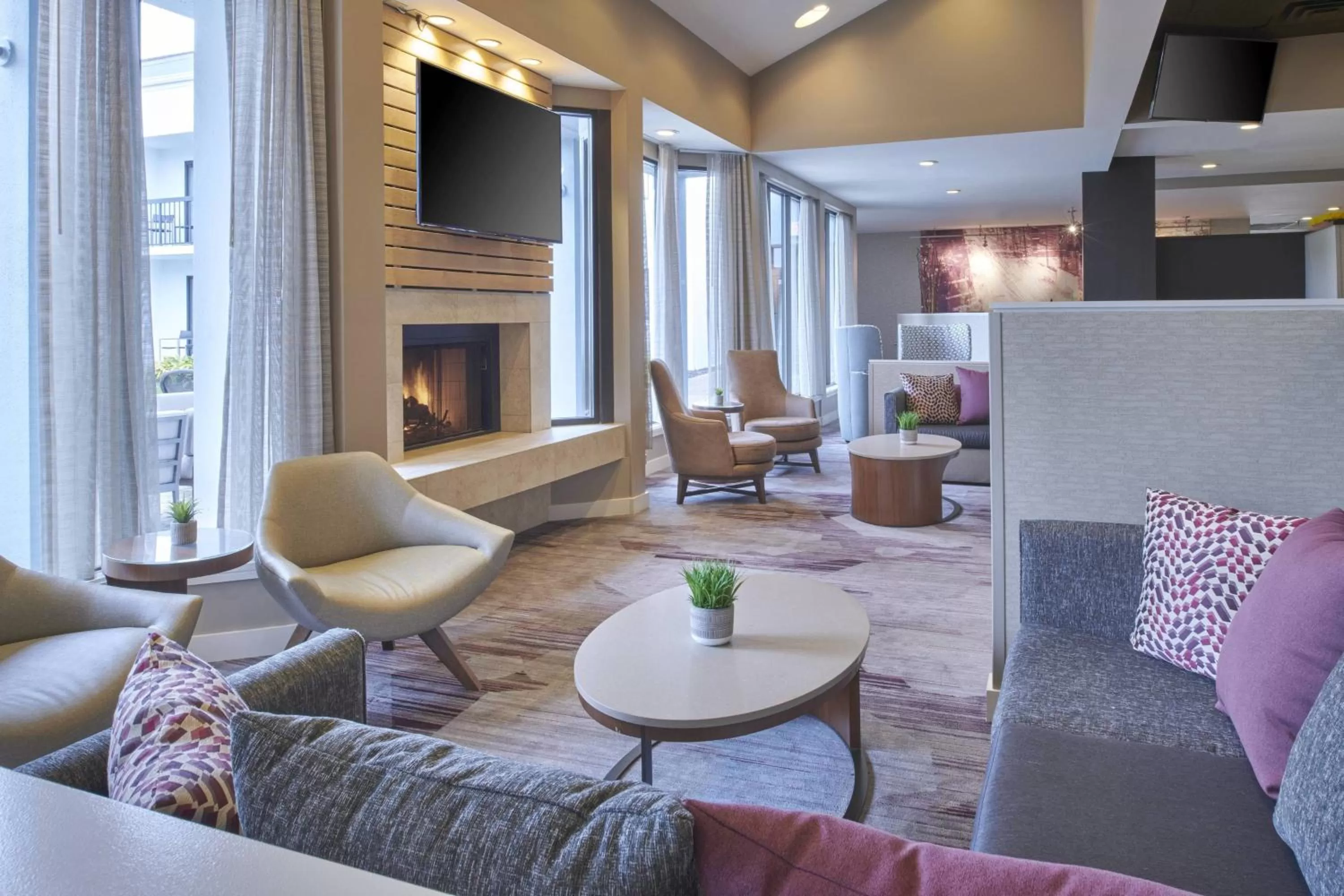 Lobby or reception in Courtyard by Marriott Detroit Troy