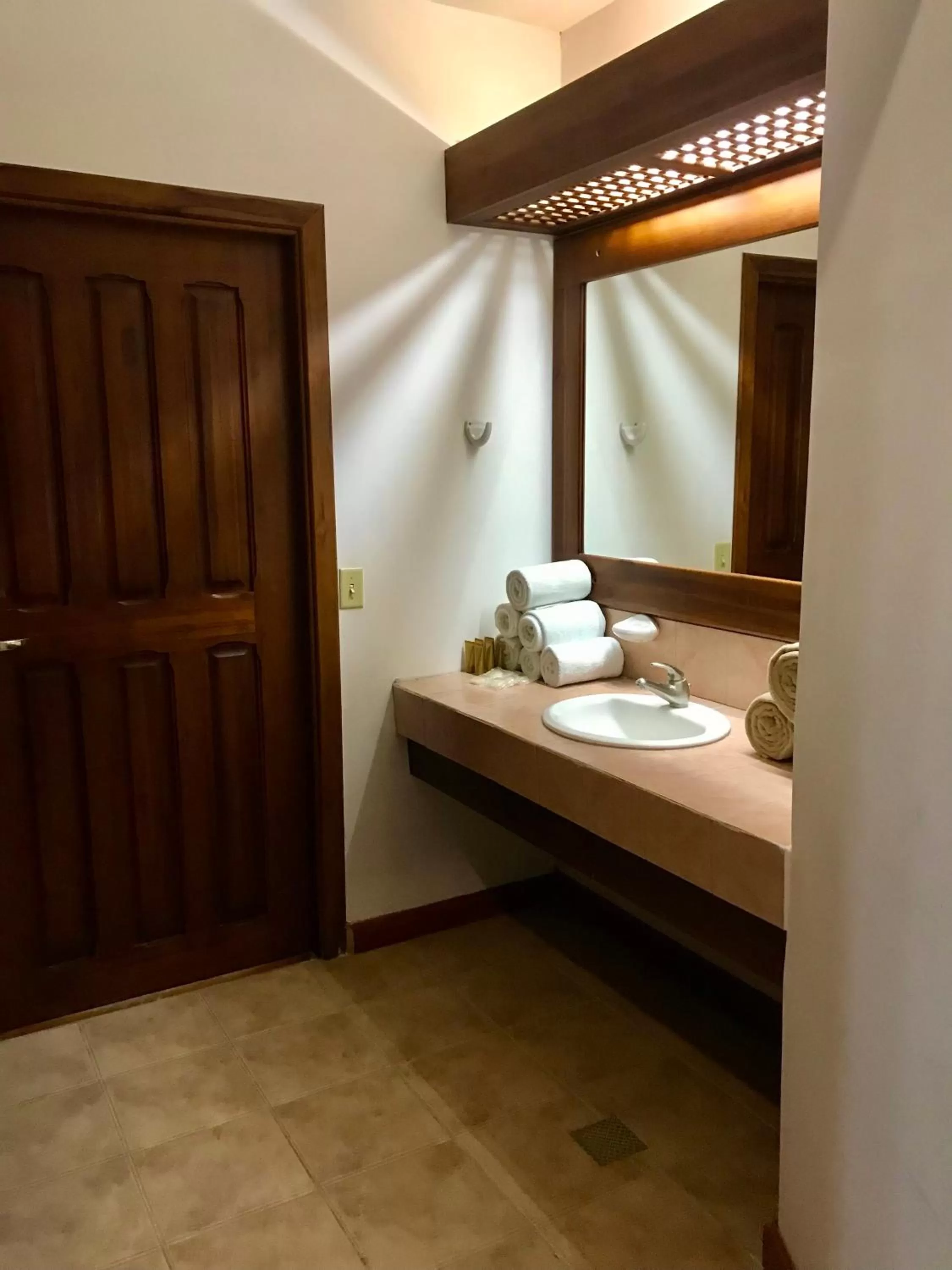 Bathroom, Bed in Nandel Beach Resort