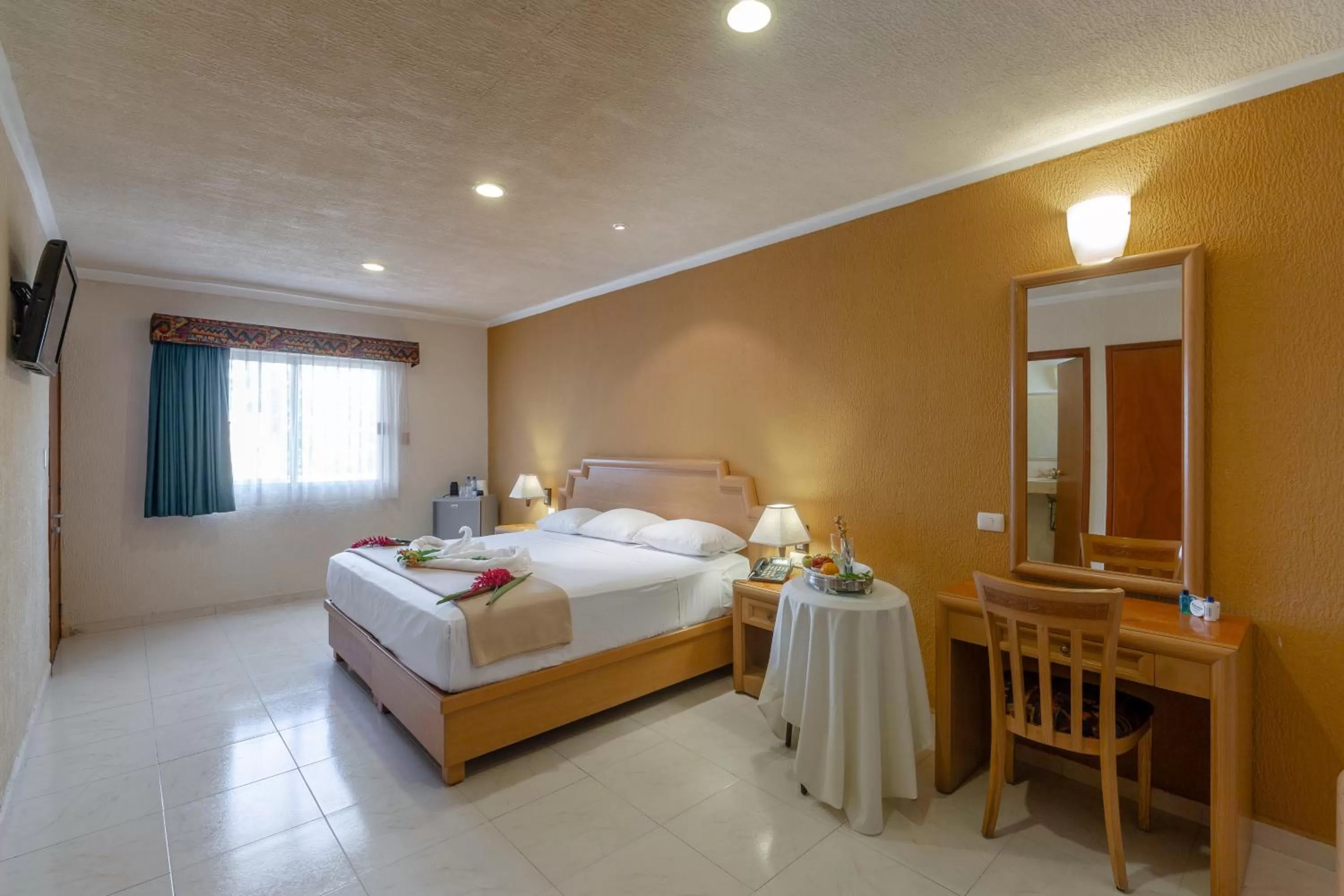 Bed in Tecnohotel Itzáes