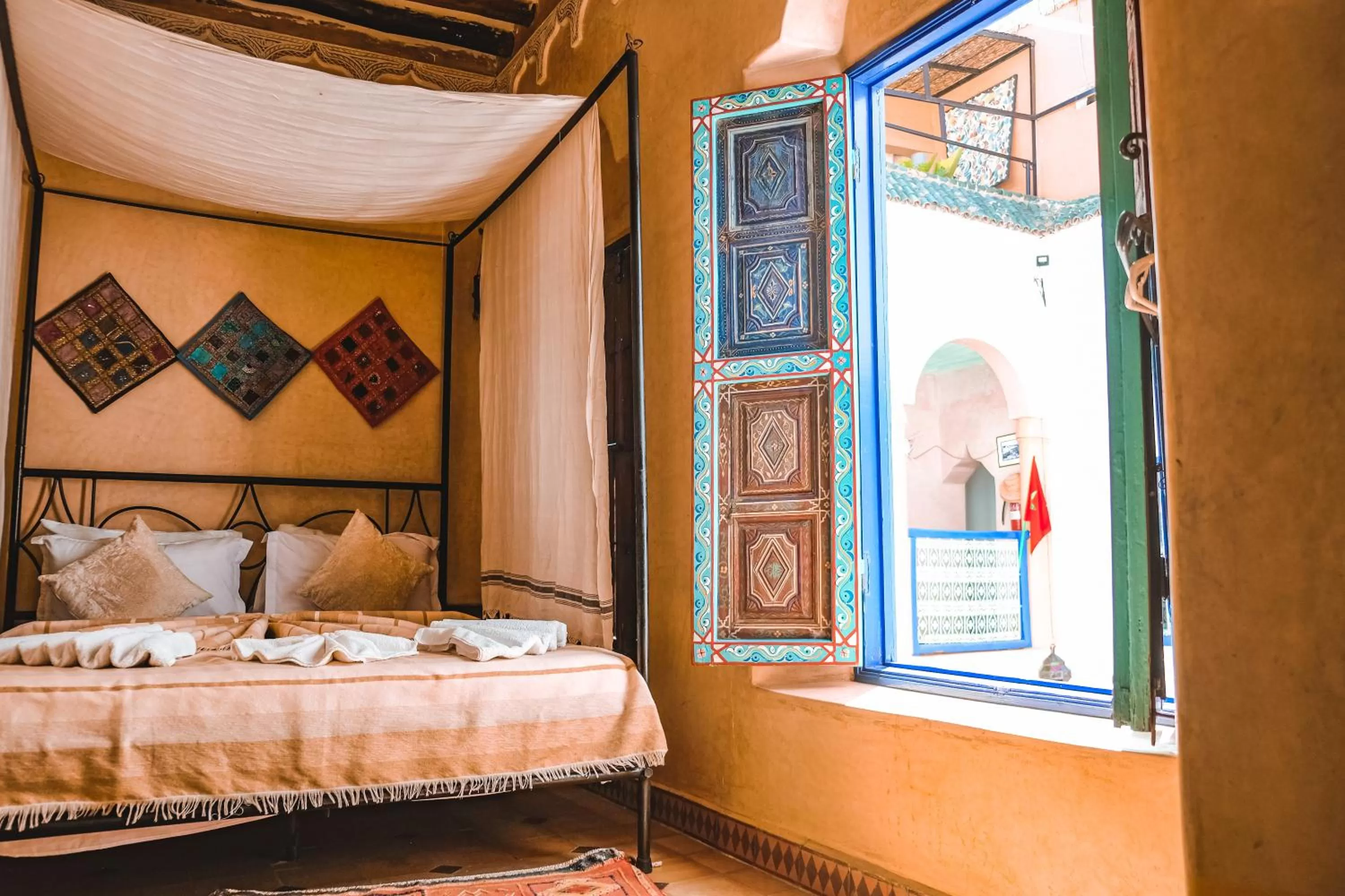 Bed in Héritage Lalla Aicha et SPA