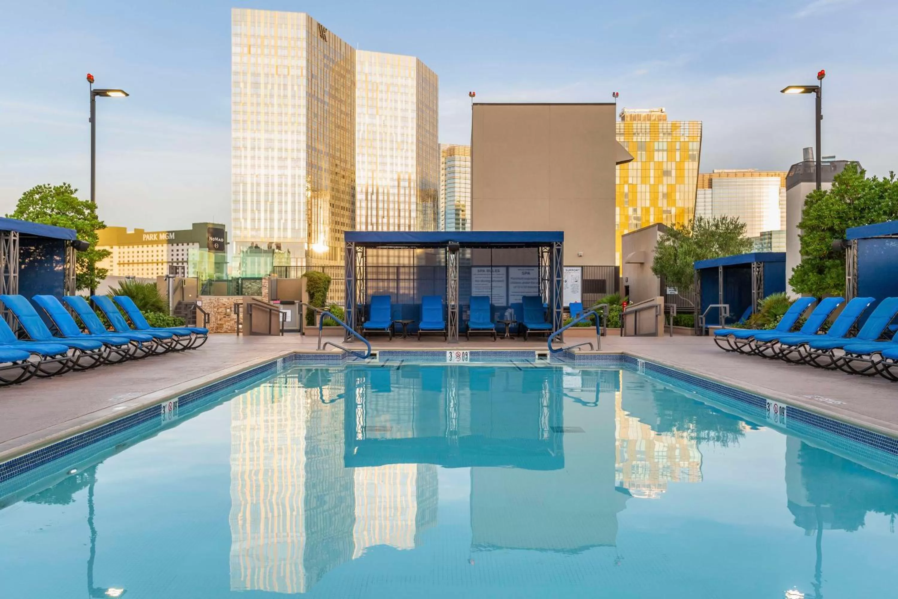 Pool view in Hilton Vacation Club Polo Towers Las Vegas
