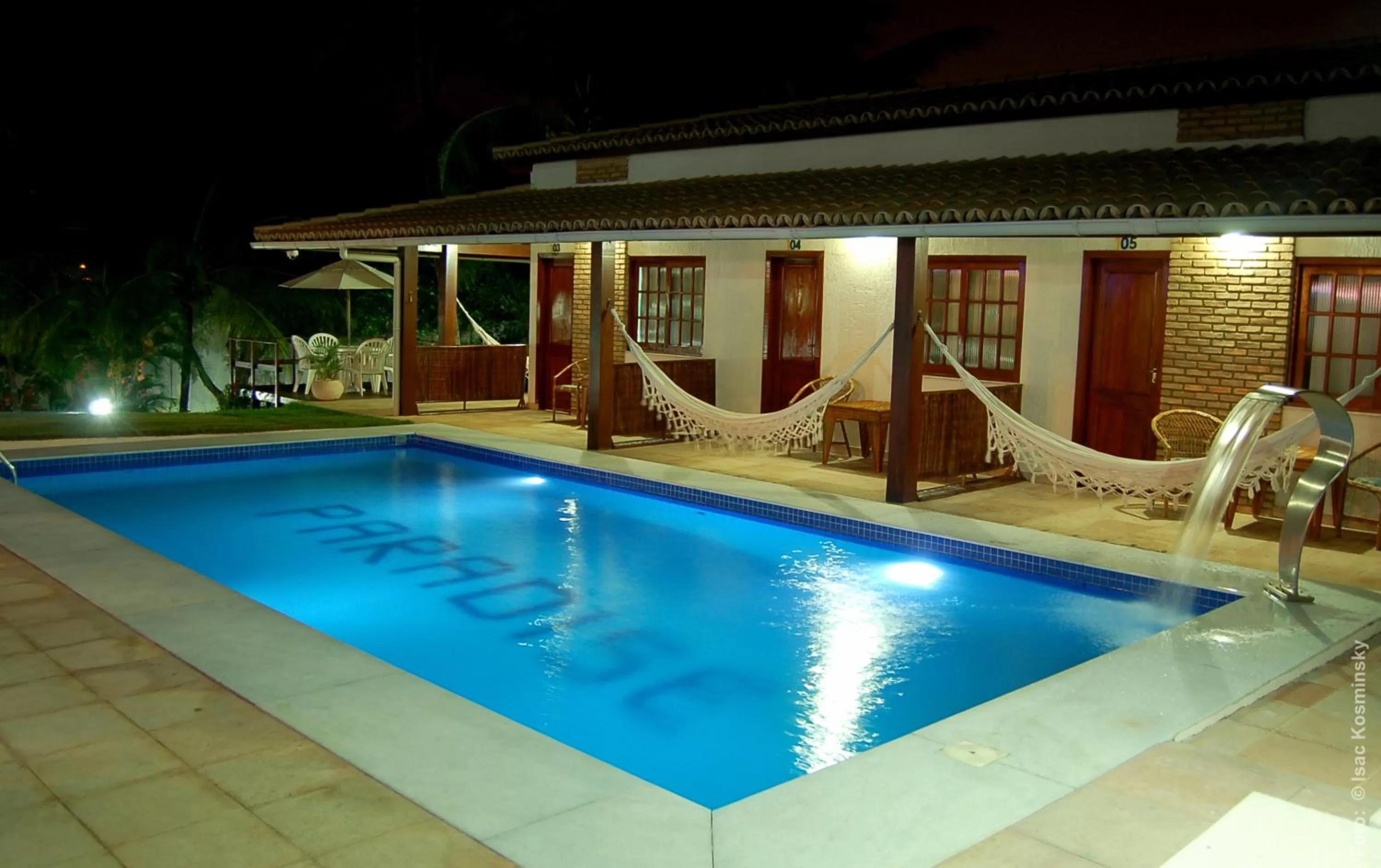 Night, Swimming Pool in Hotel Pousada Salvador Paradise