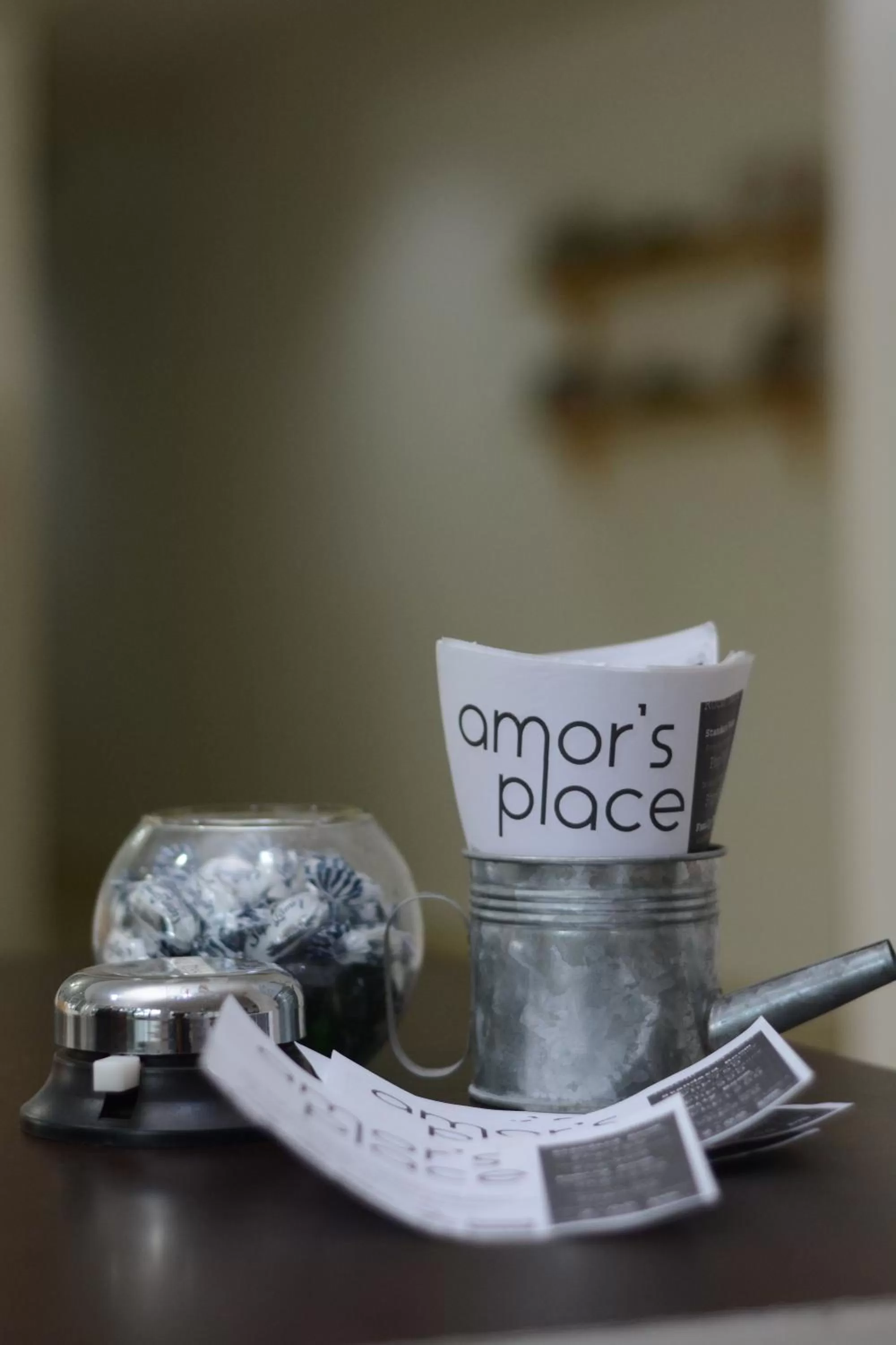 Text overlay in Amor's Place