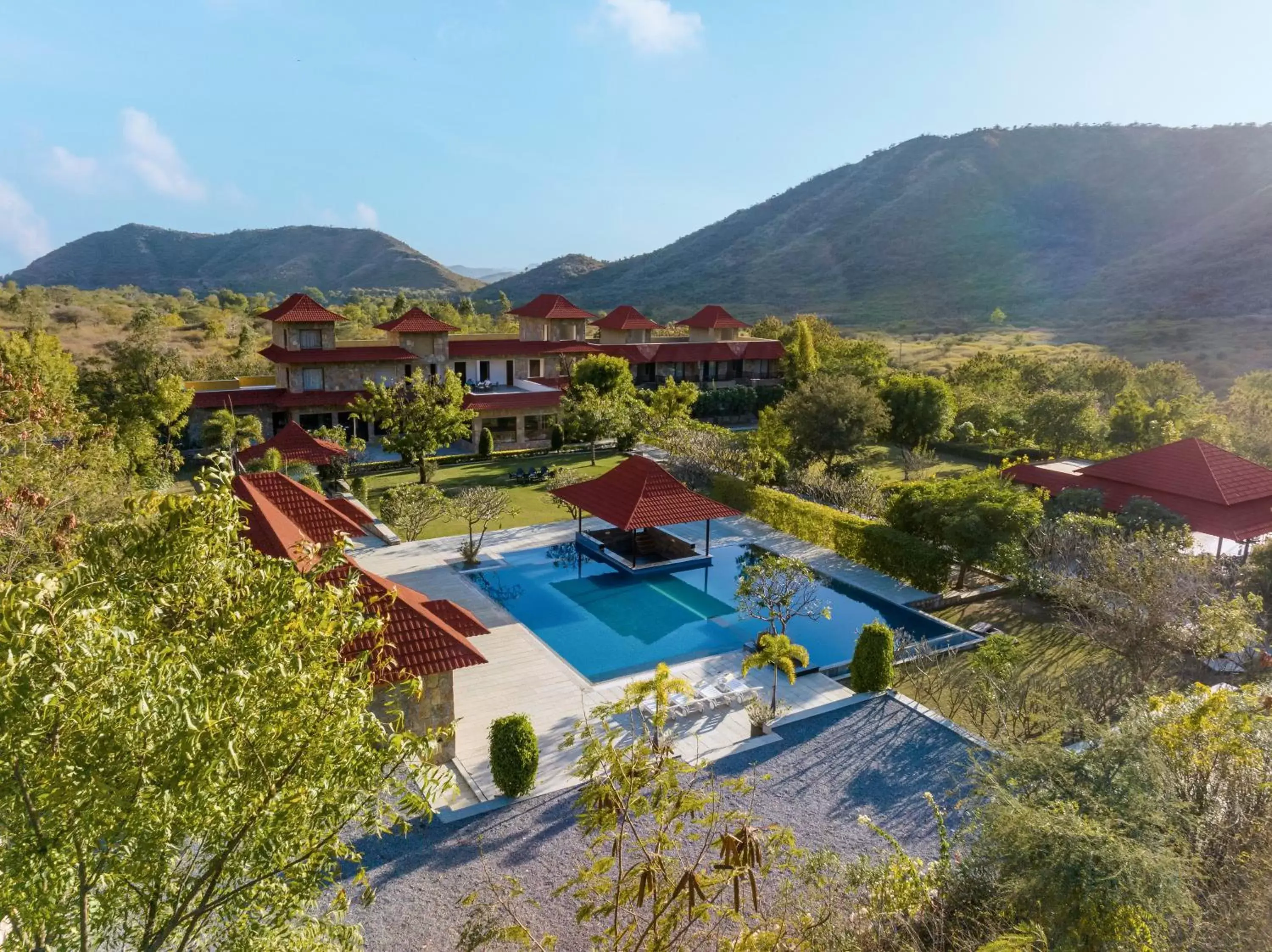 Property building, Pool View in Anandam - A Luxury Resort in Udaipur Property building, Pool View in Anandam - A Luxury Resort in Udaipur