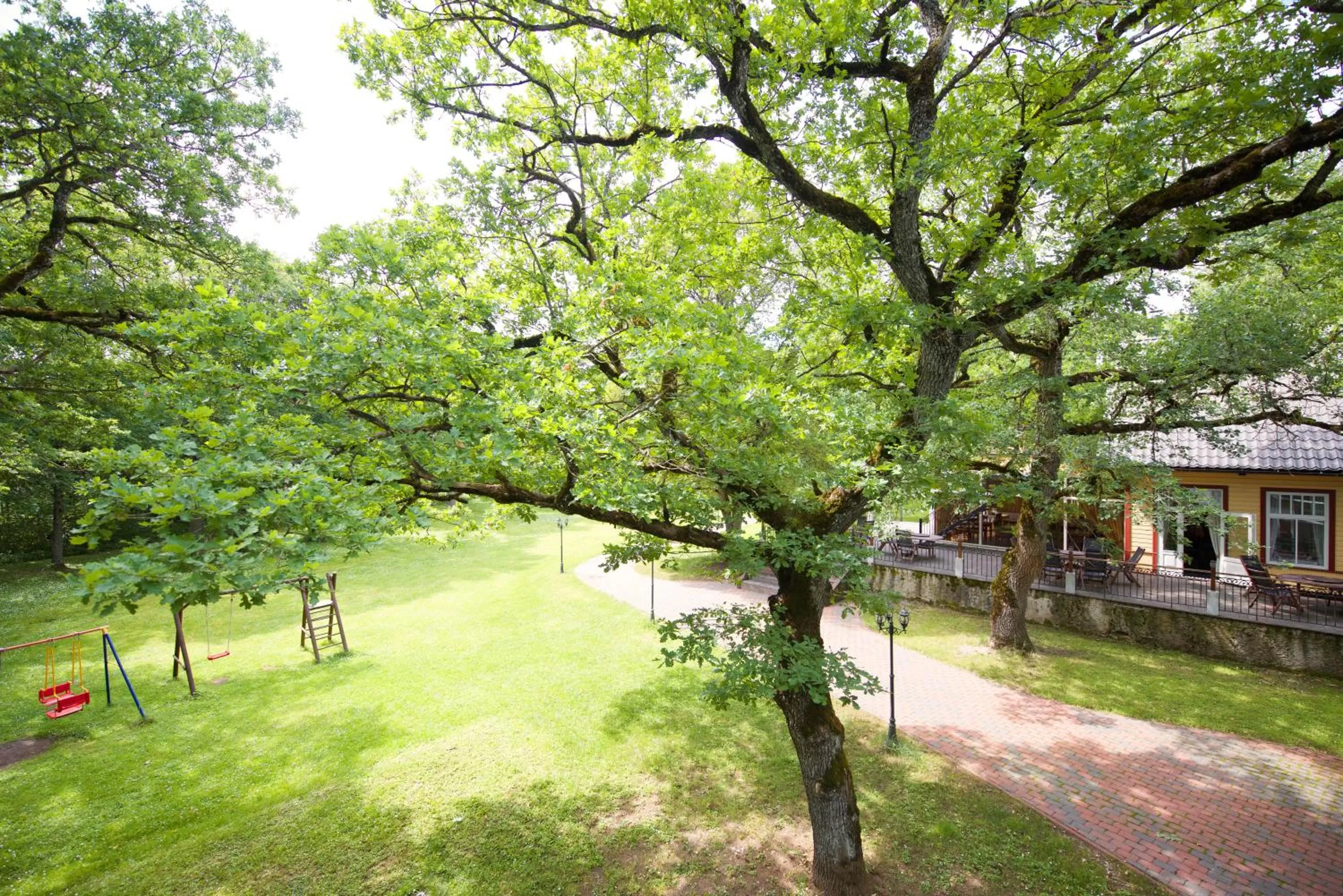 Children play ground, Garden in Villa Hotel Theresa