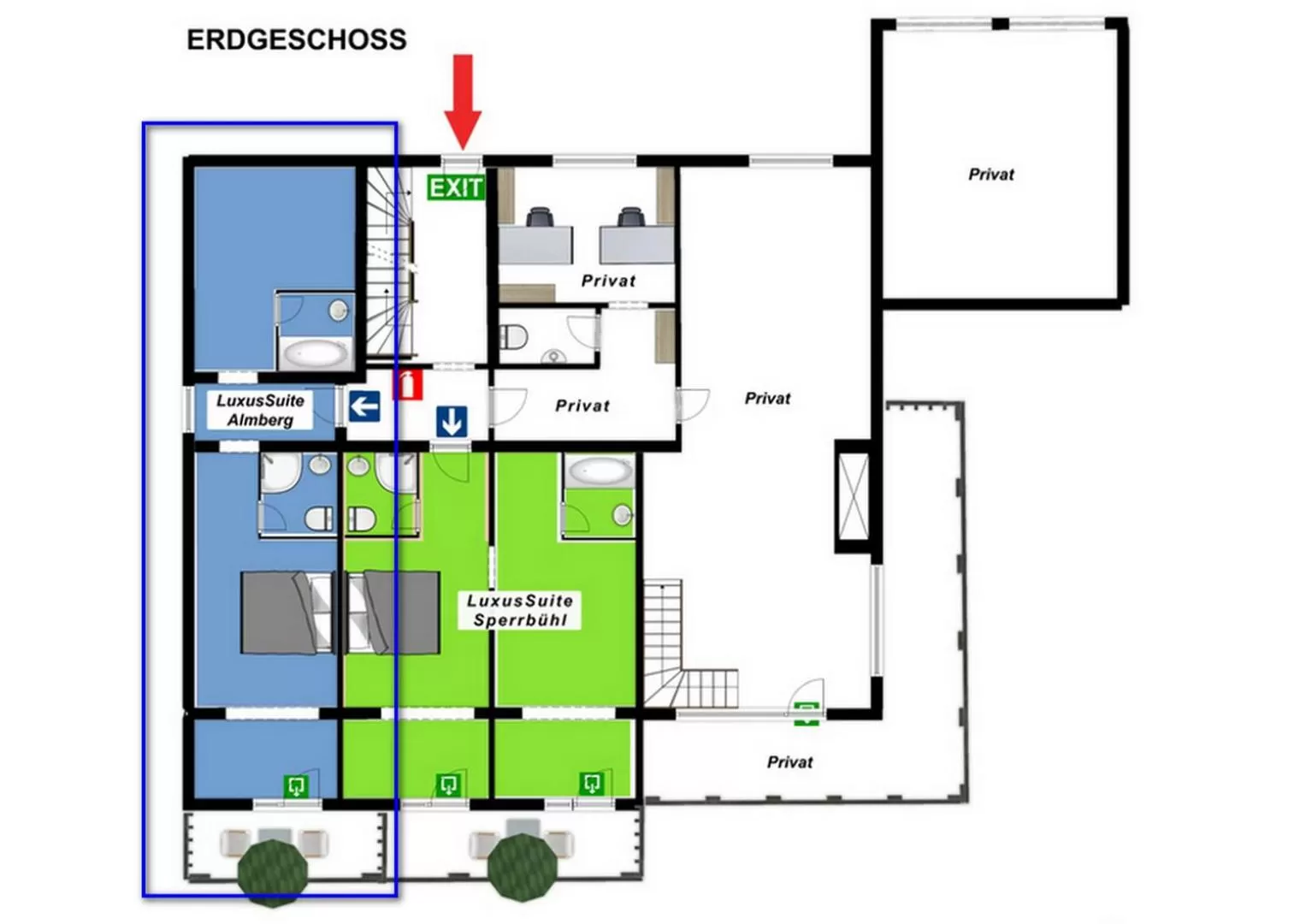 Property building, Floor Plan in Suit' & Frühstück Zum Latschen - Adults Only