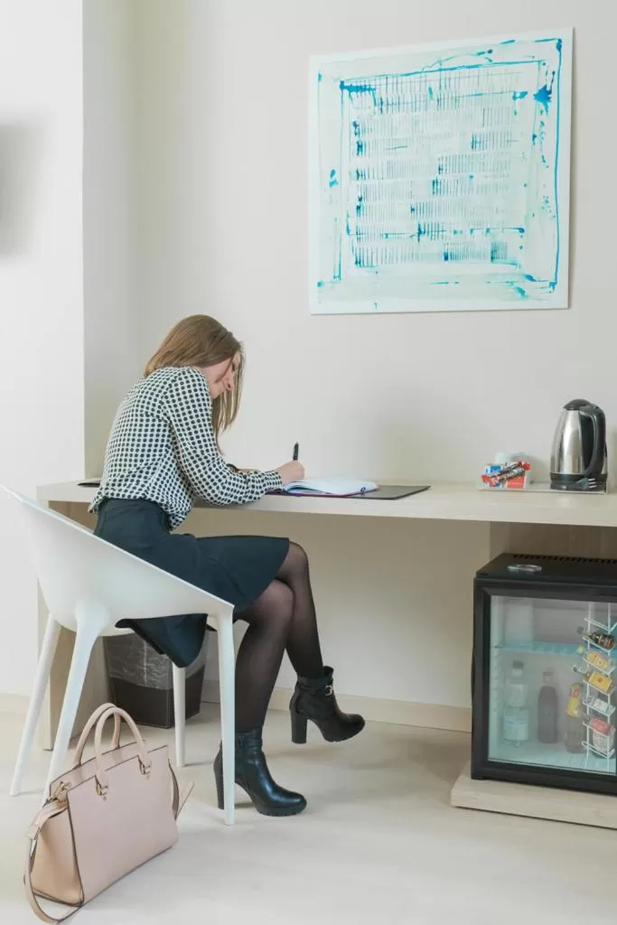 Seating area in Helios Hotel
