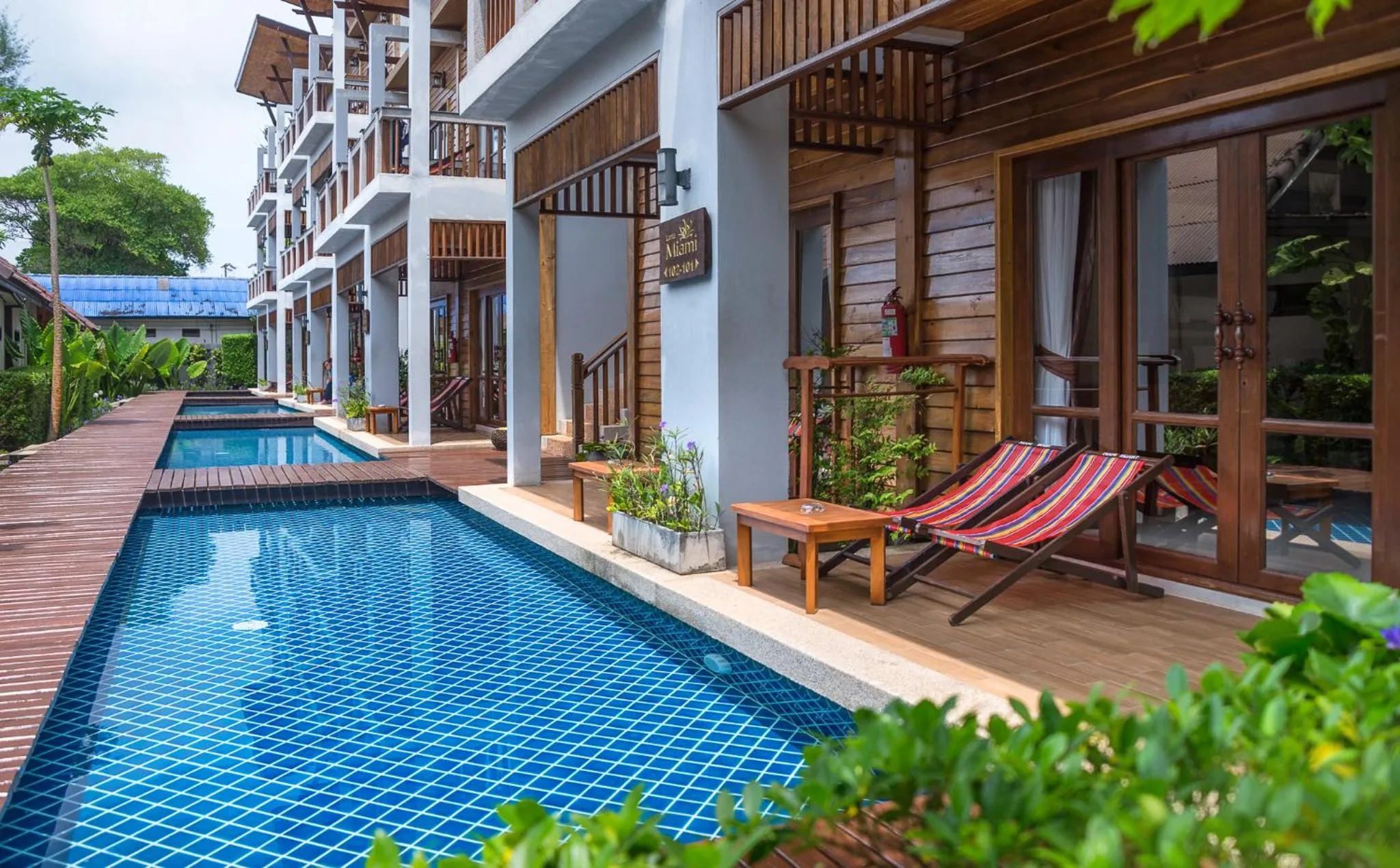 Pool view in Lanta Miami Resort - SHA Extra Plus