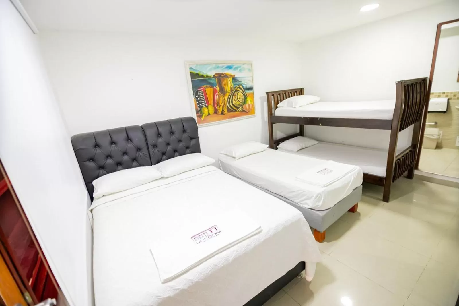 Bed in Hotel La Casona de Getsemani