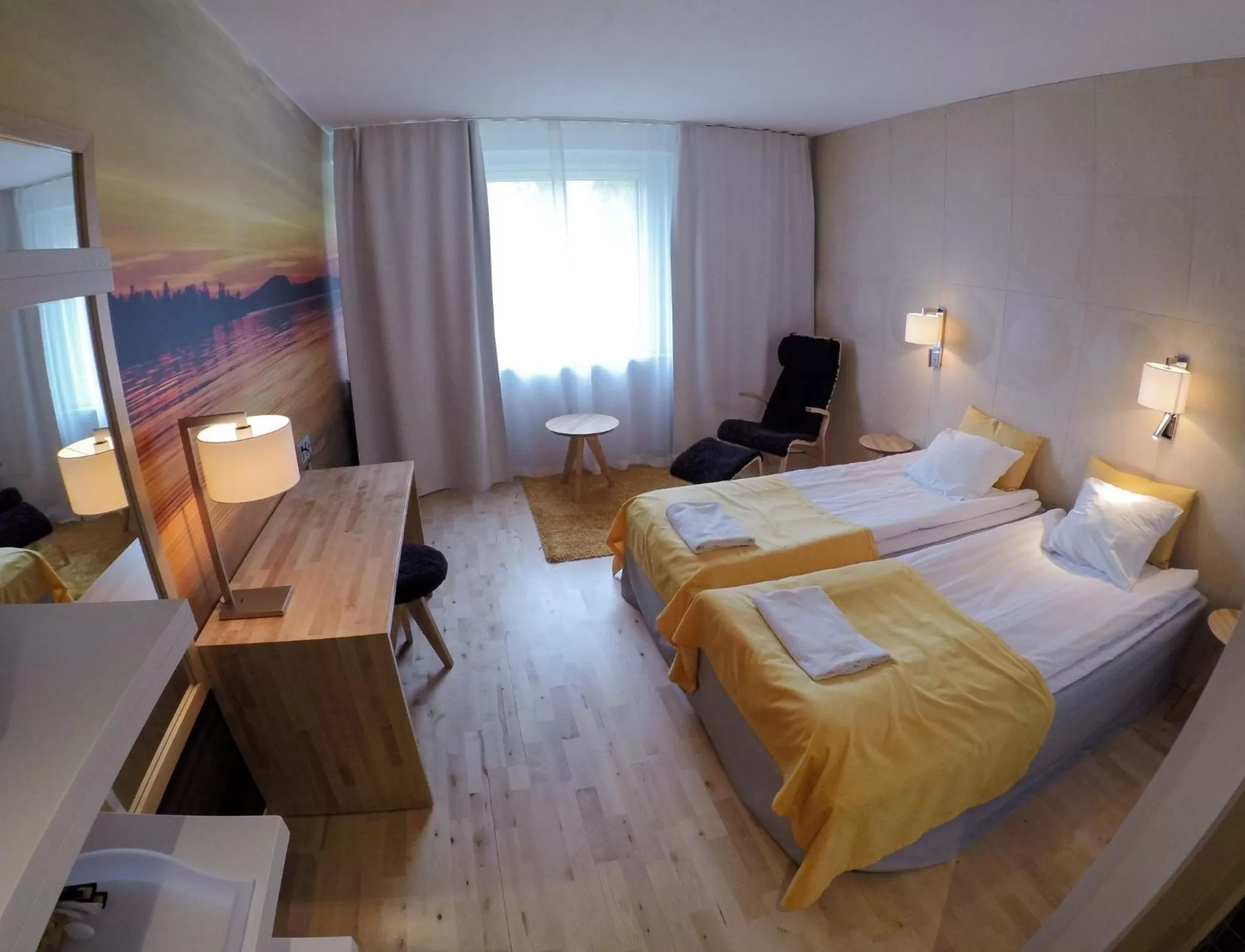 Day, Bed in Hotel Ivalo