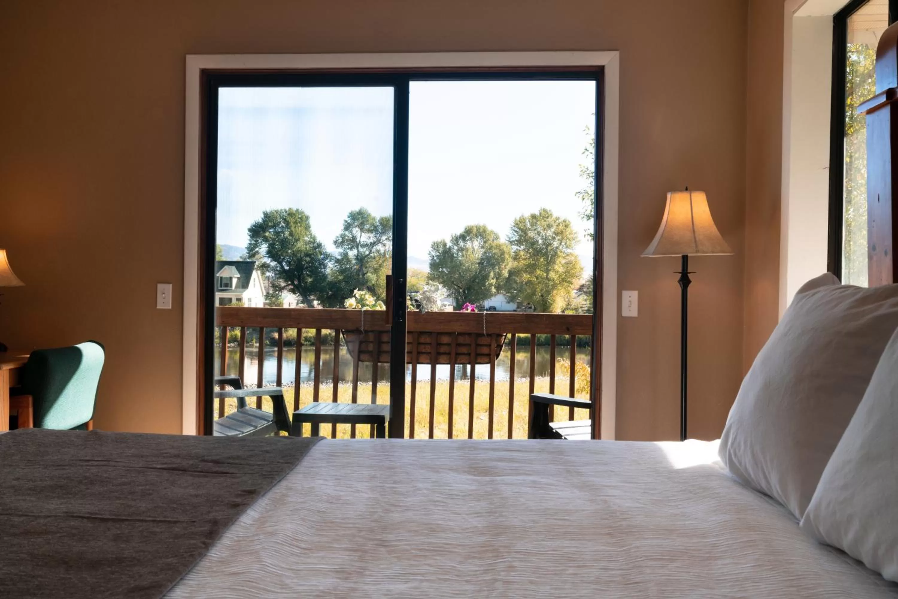 Bed in Riviera Motor Lodge