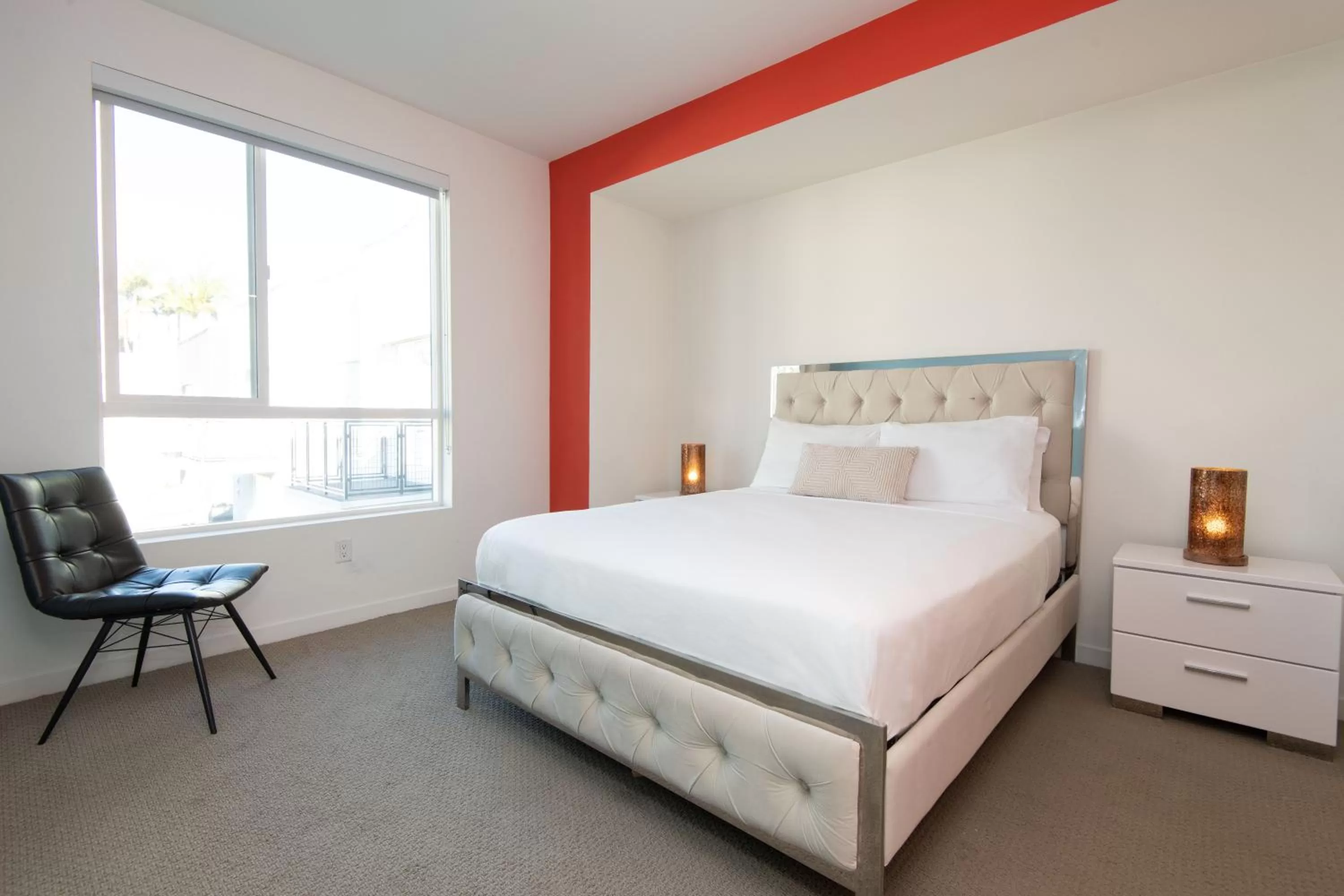 Bed in Modern Apartment Rentals