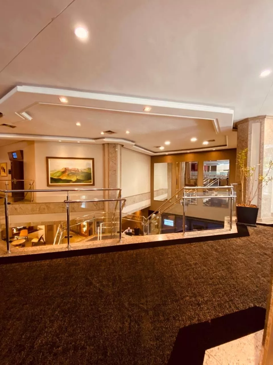 Lobby or reception in Apart-hotel, piscina, TV a cabo, academia