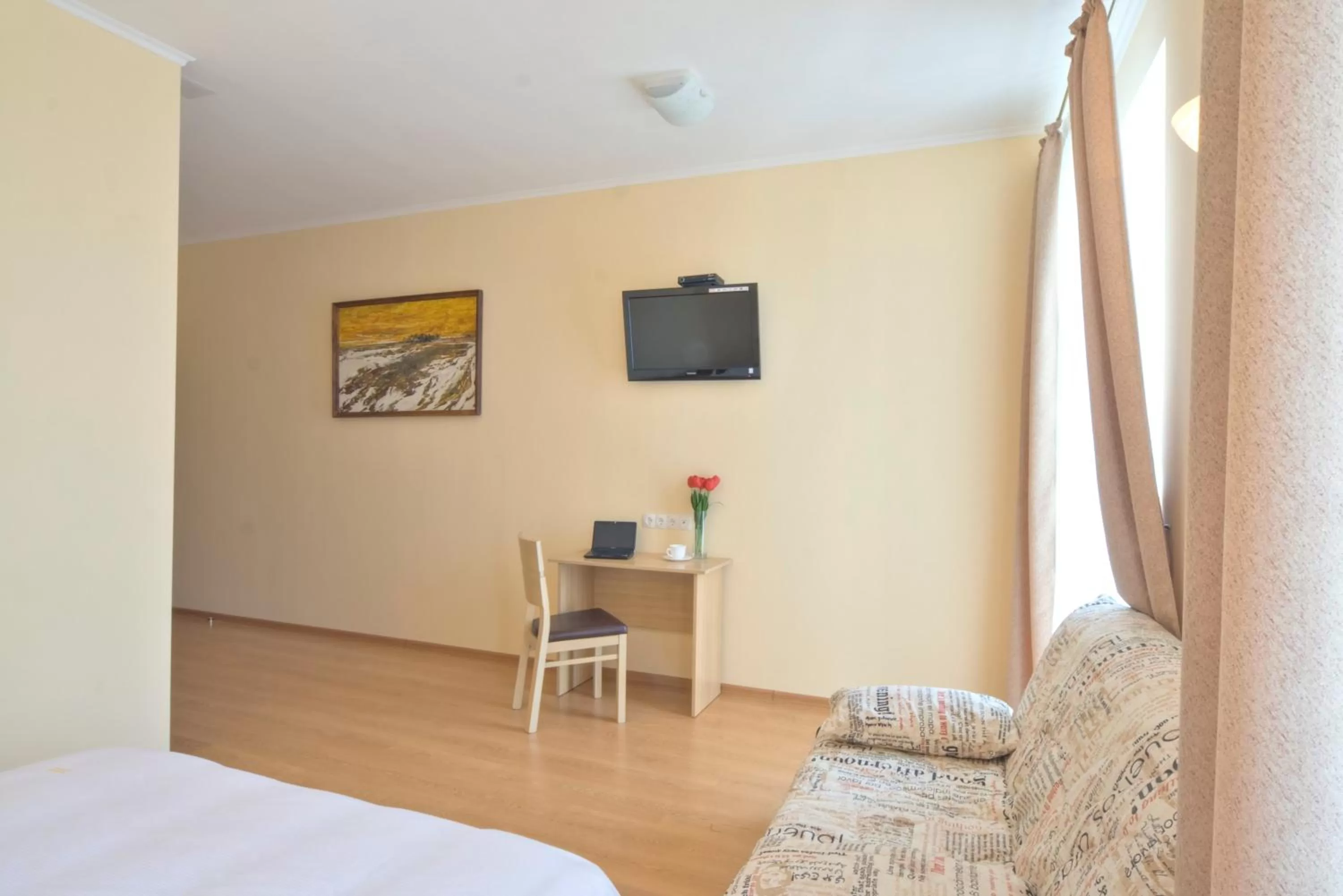 Seating area, Bed in Heart Kyiv Apart-Hotel