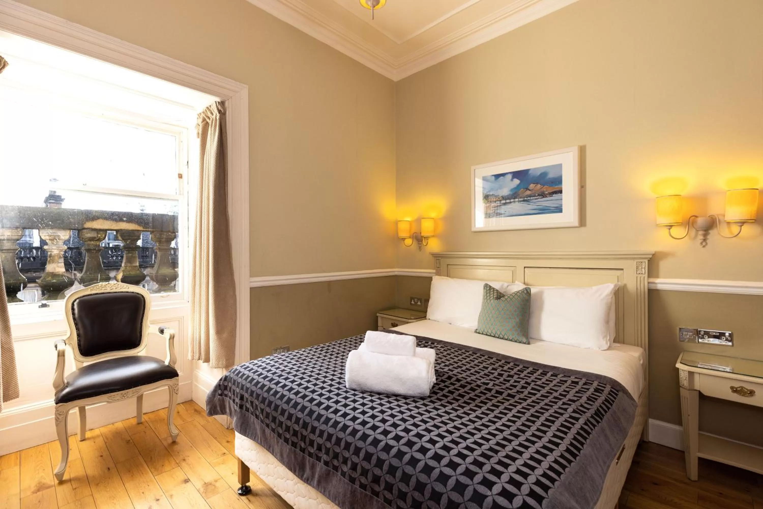 Bed in The Haymarket Hotel