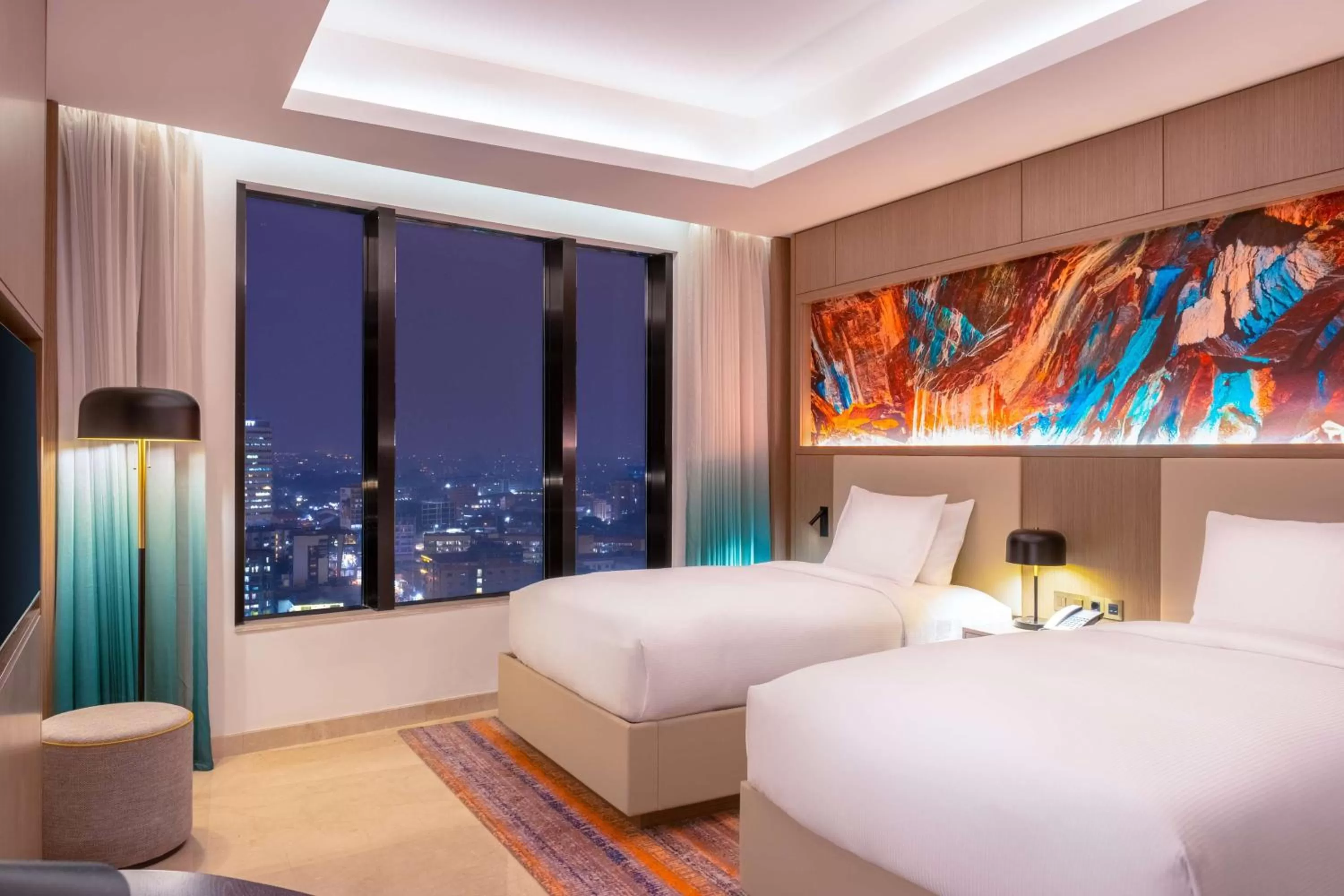 Bed in Hilton Kinshasa