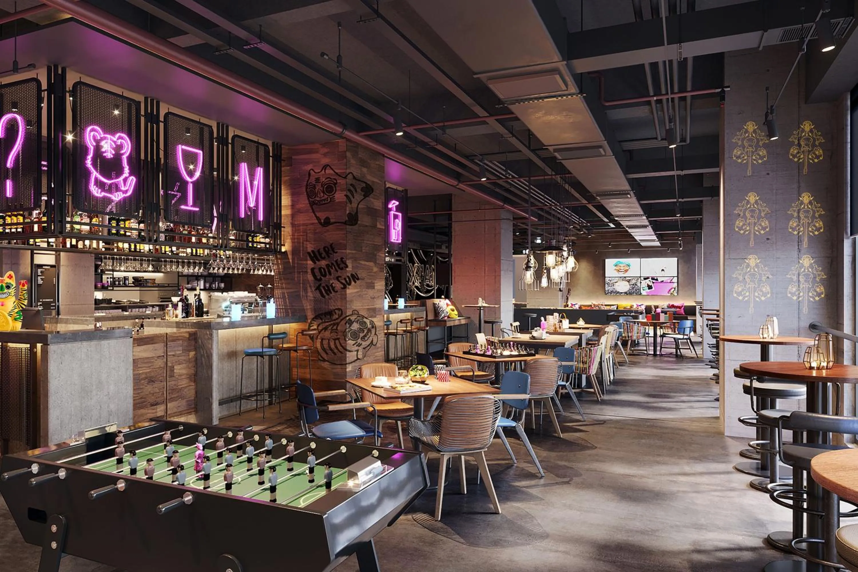 Lounge or bar in Moxy Xi'an Beilin