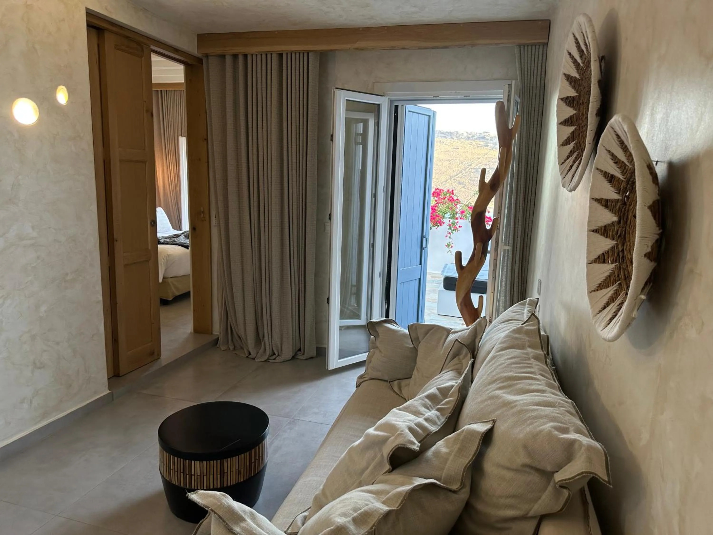 Seating area in Panormos Village Hotel