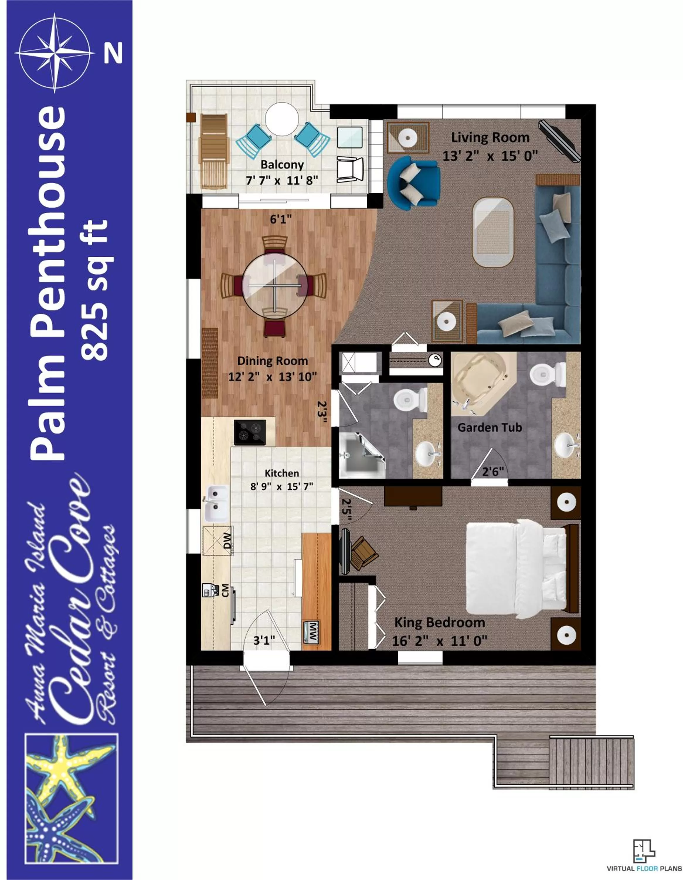 Floor plan in Cedar Cove Resort & Cottages